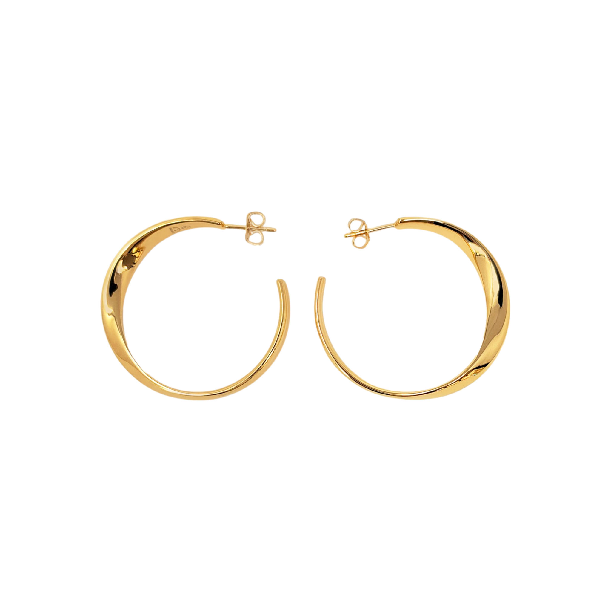 Twist Small Hoop Earrings in Gold Vermeil Considered Jewellery La Maison Couture