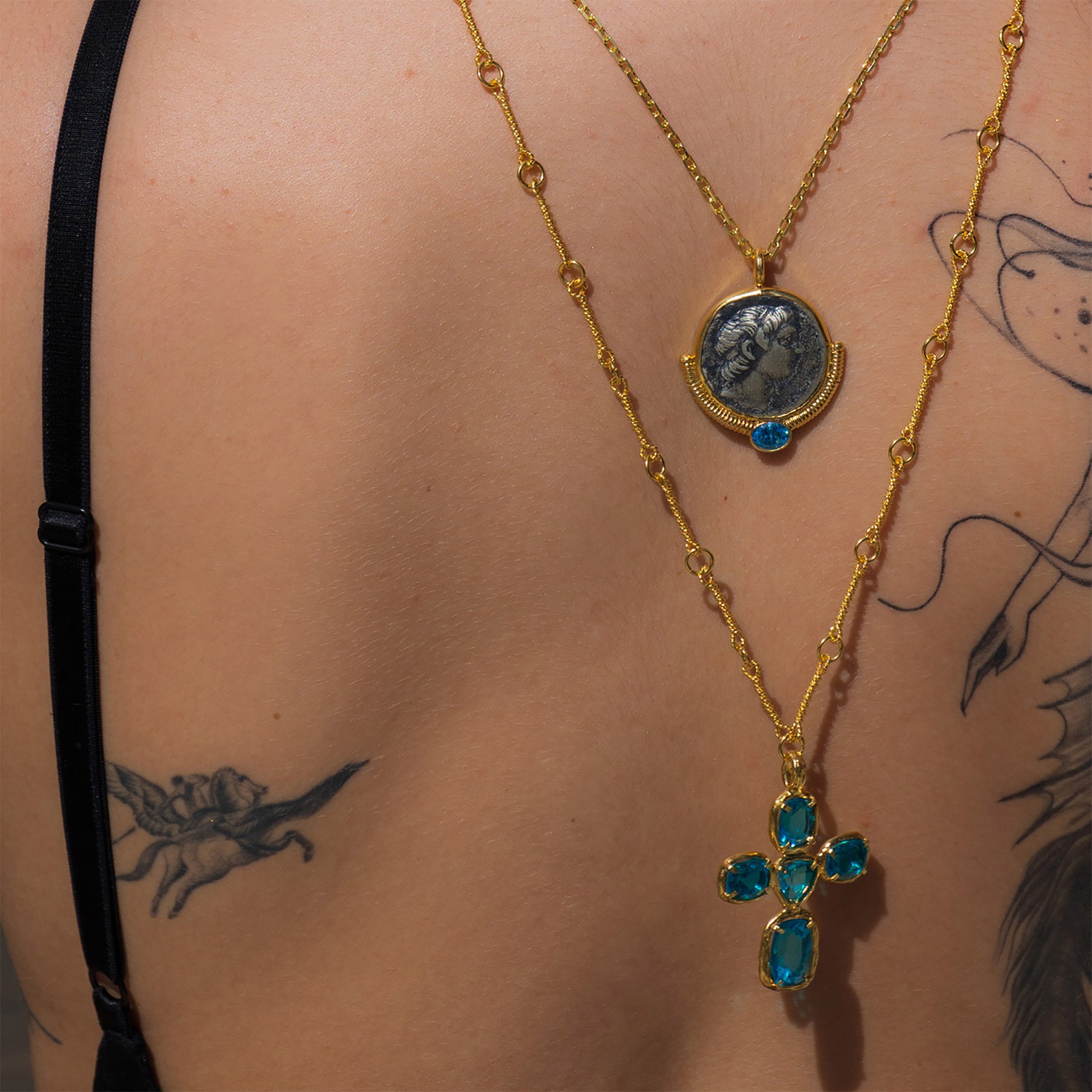 The Aurora Cross with Roman Chain Ece London La Maison Couture