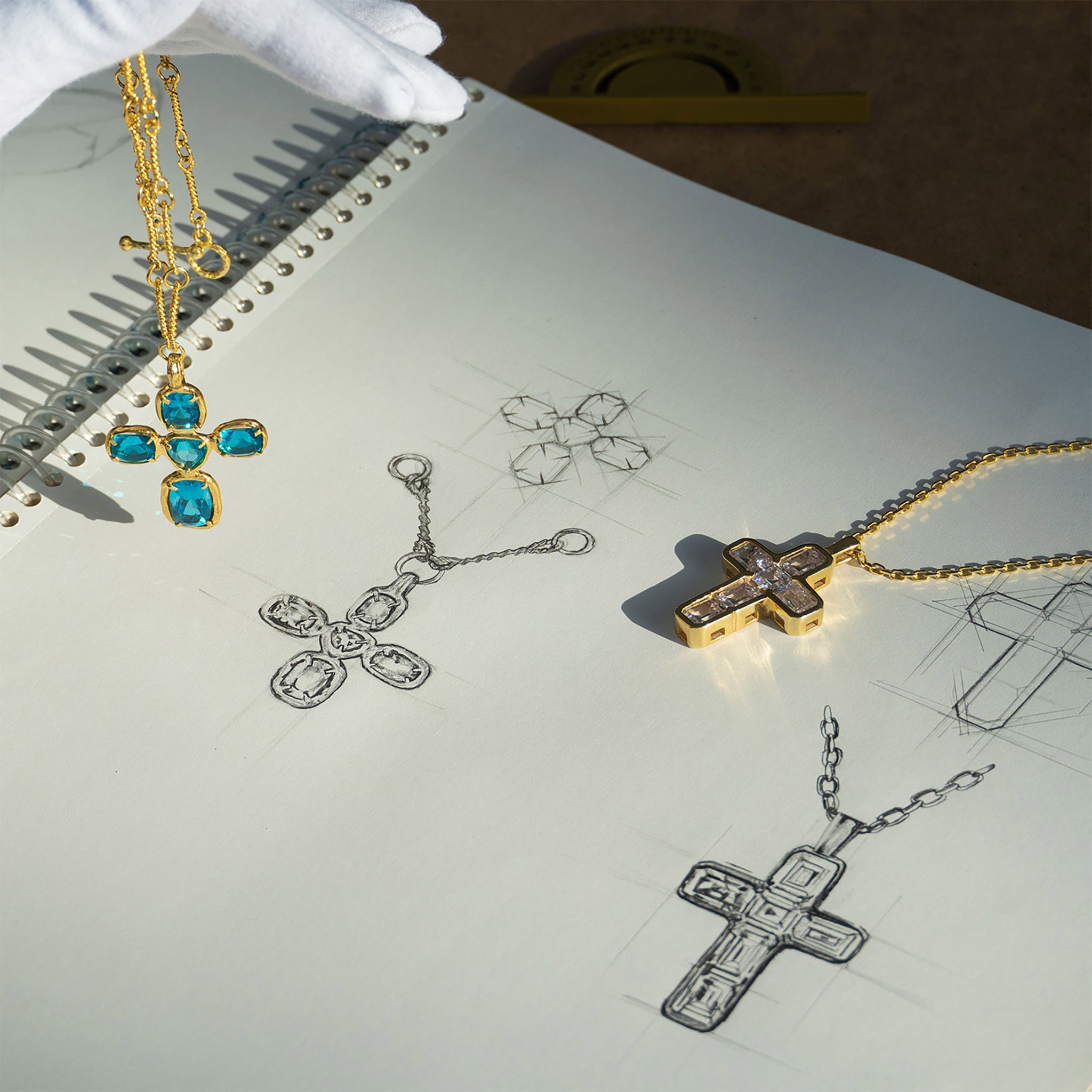 The Aurora Cross with Roman Chain Ece London La Maison Couture
