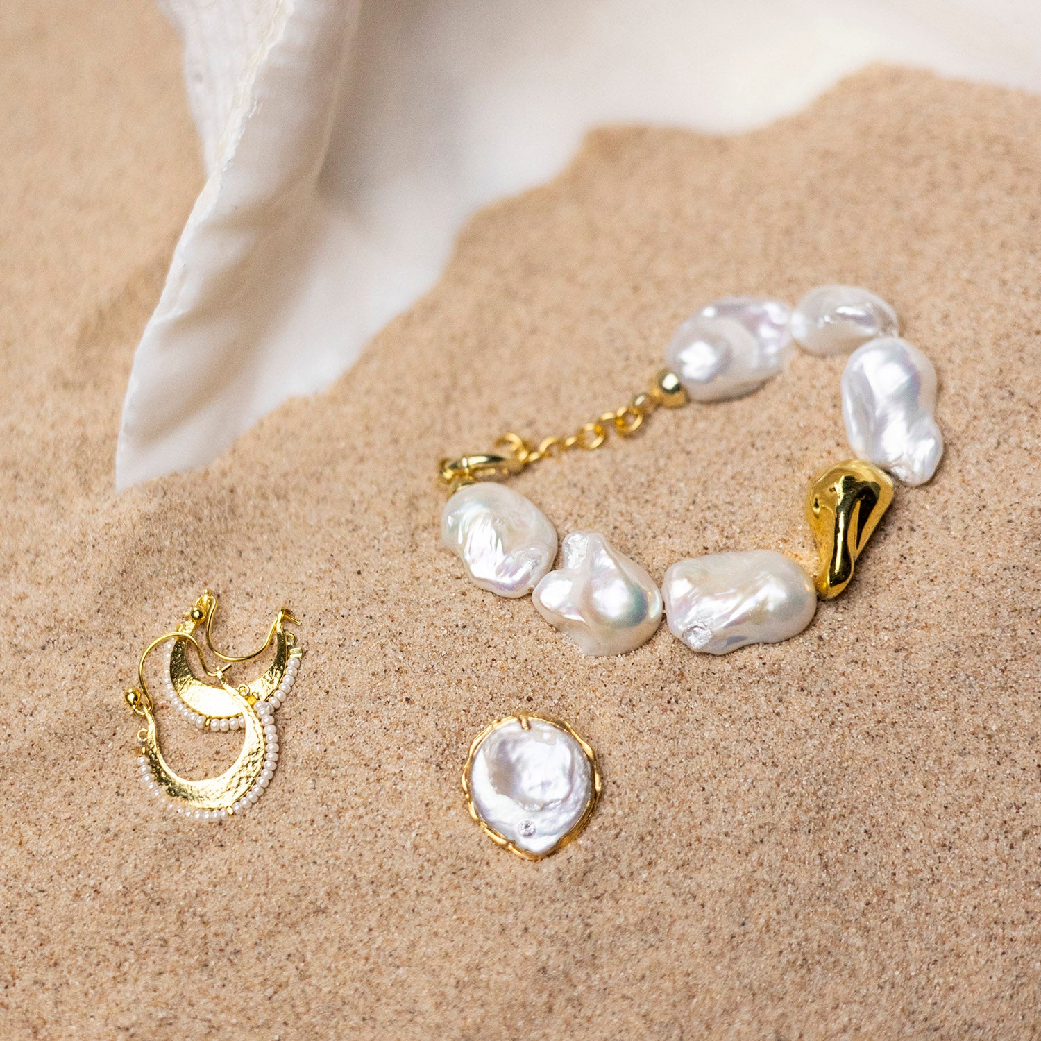 The Harmony Pearl Earrings Ece London Sustainable Jewellery La Maison Couture
