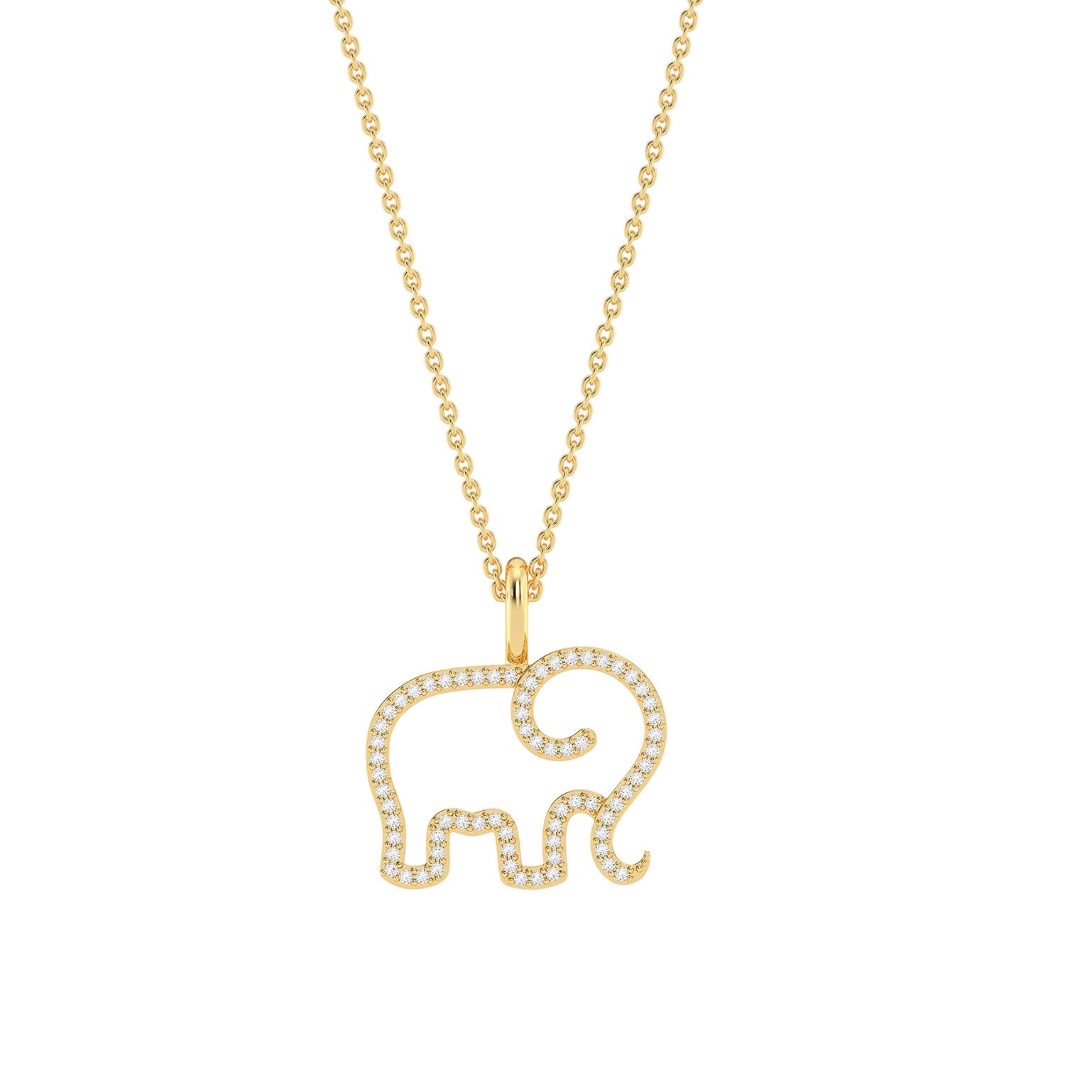 Elephant Mom Pendant Necklace