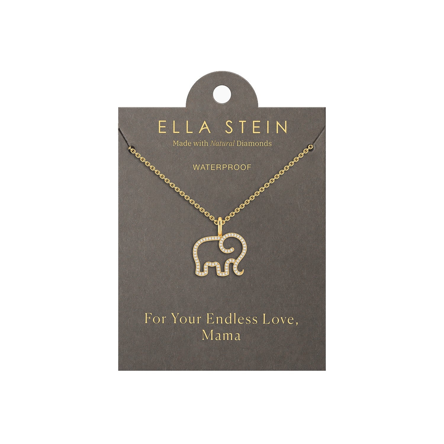 Elephant Mom Pendant Necklace