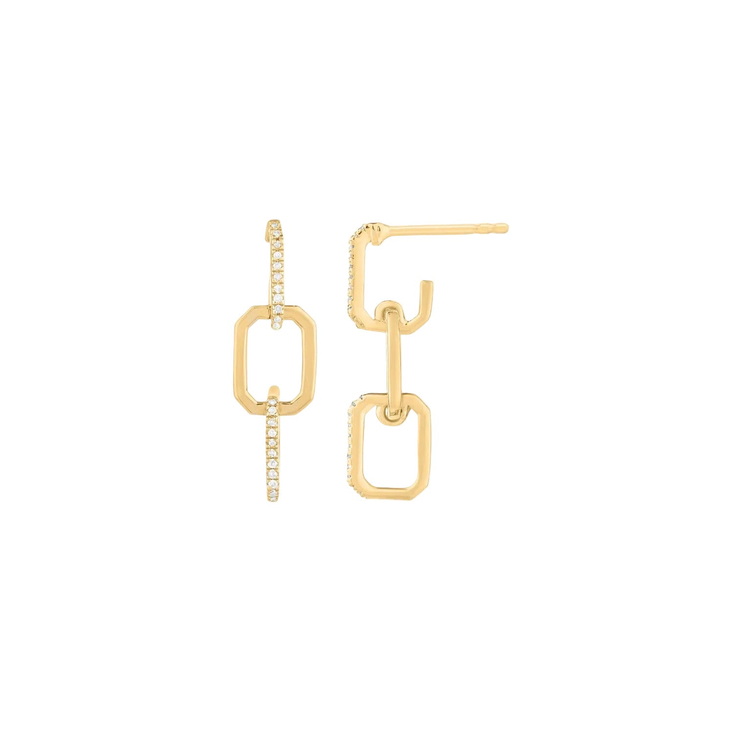 Trio Link Drop Earrings