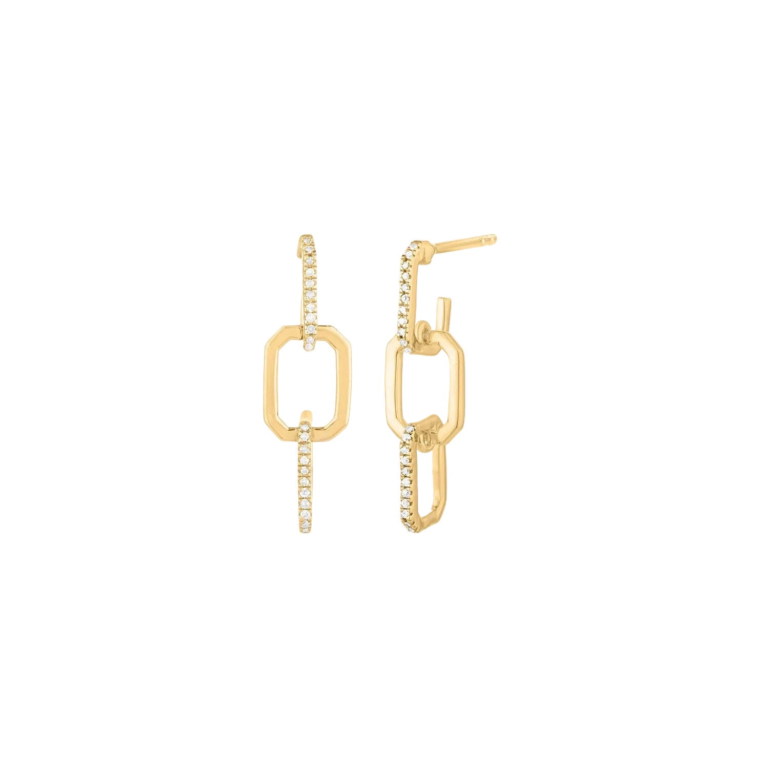 Trio Link Drop Earrings