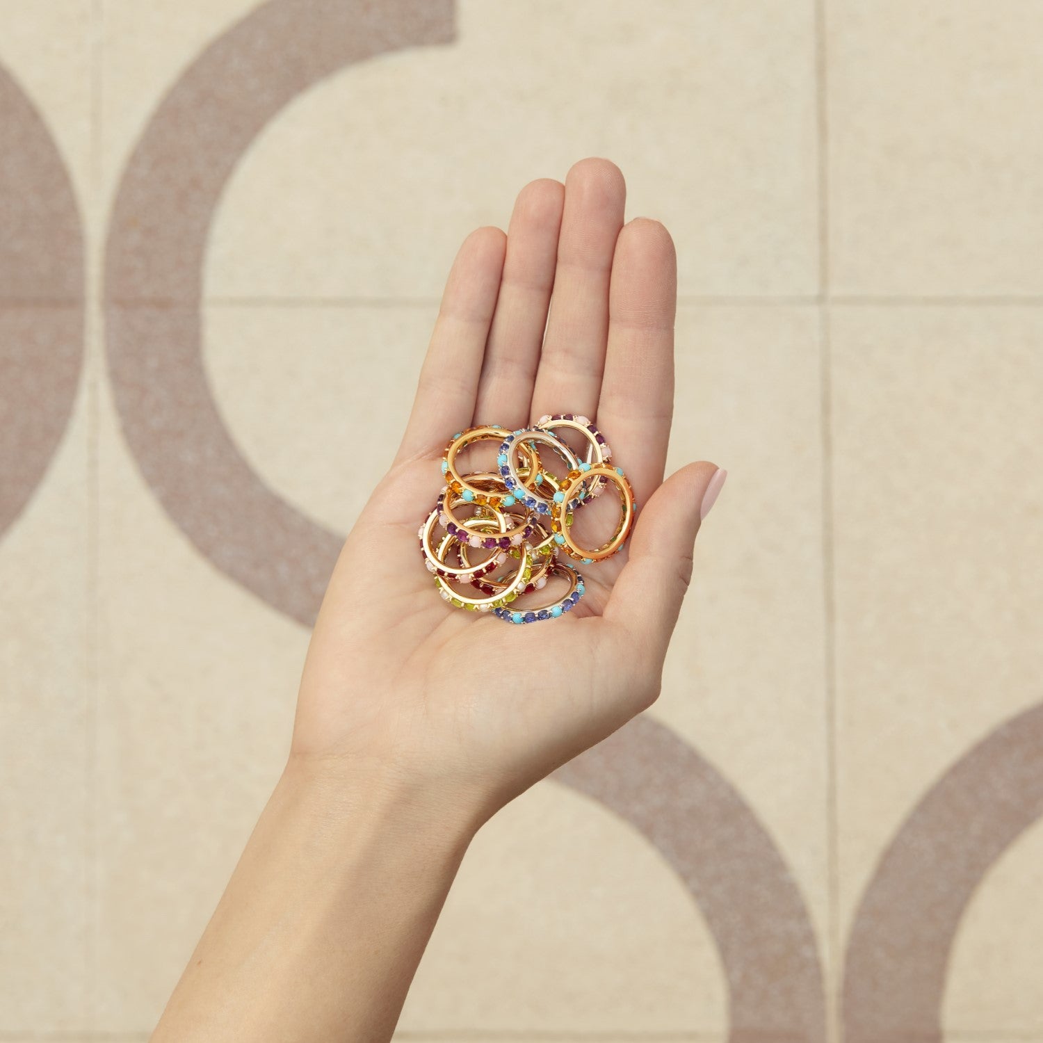 Jaipur Amethyst and Pink Opal Ring