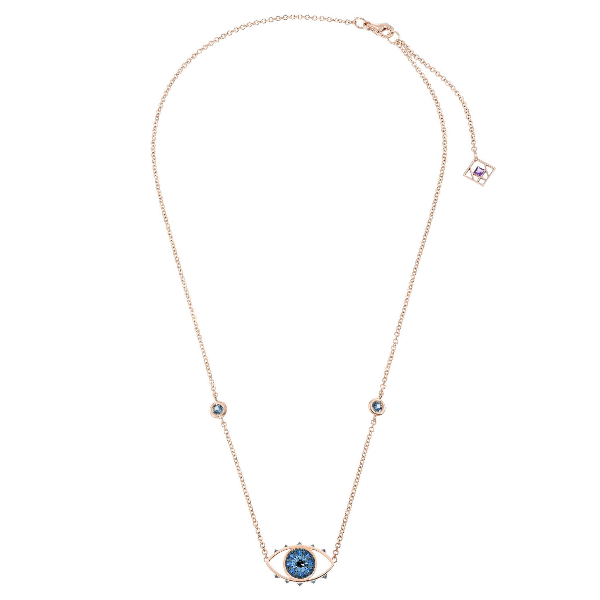 Deep Blue Eye Necklace Maria Kovadi La Maison Couture