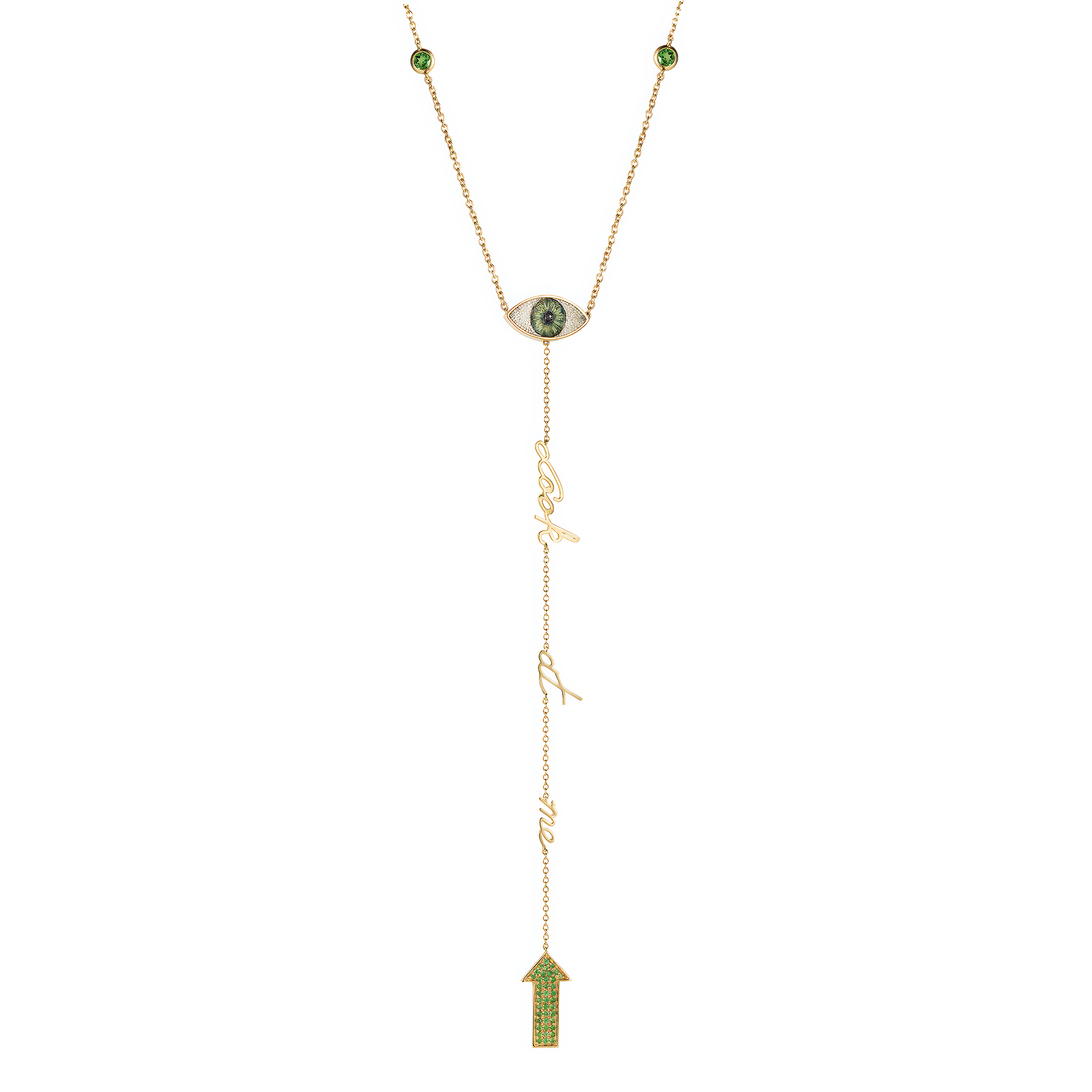 Look At Me Necklace - Green Maria Kovadi La Maison Couture