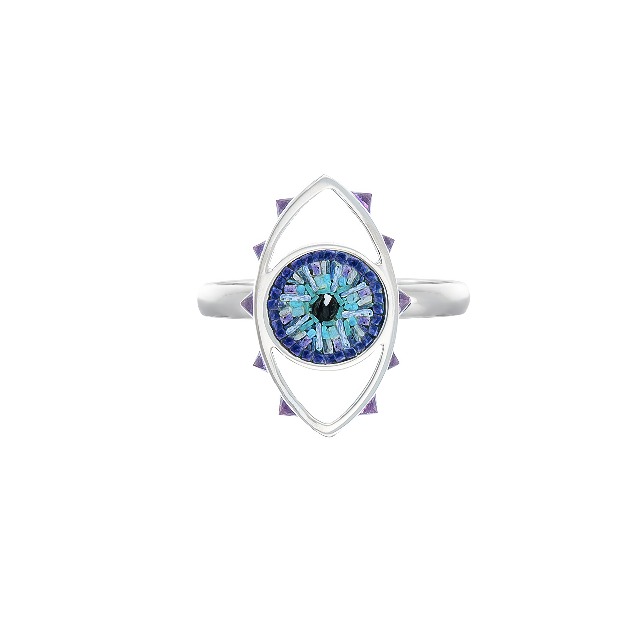 Purple Eye Ring Maria Kovadi La Maison Couture