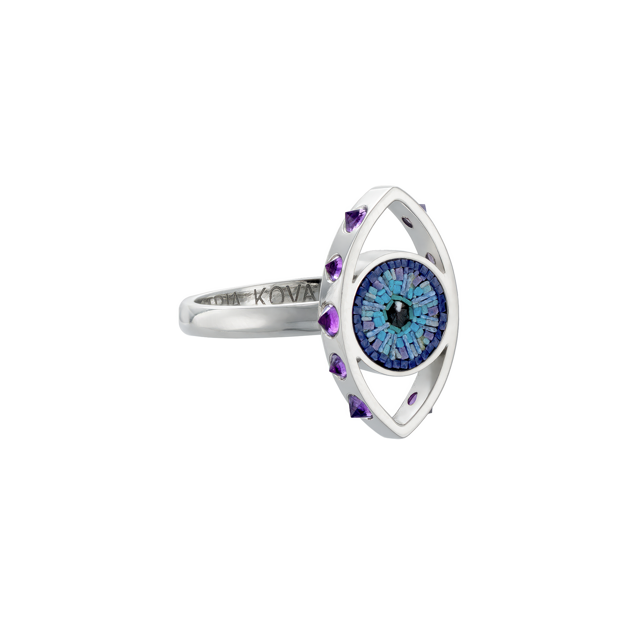 Purple Eye Ring Maria Kovadi La Maison Couture