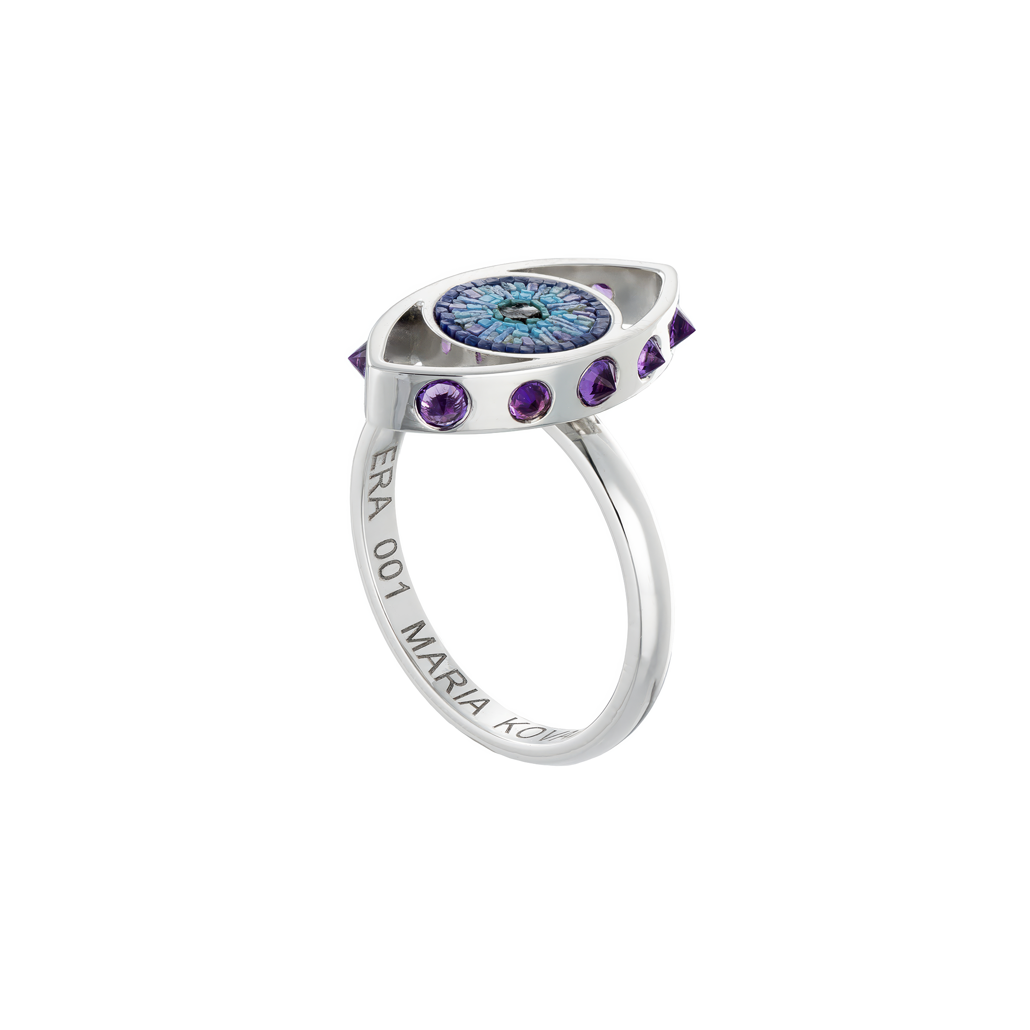 Purple Eye Ring Maria Kovadi La Maison Couture