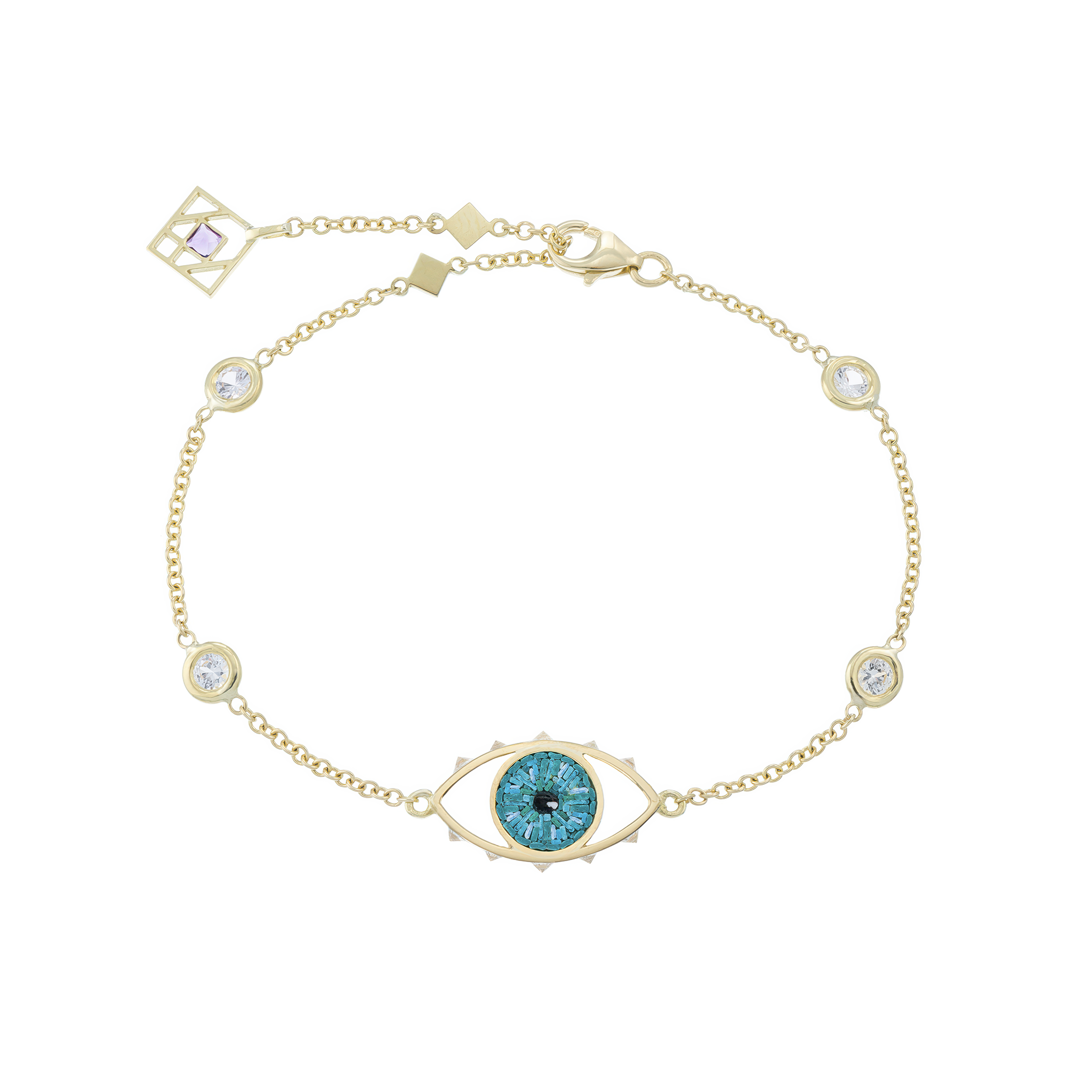 Turquoise Eye Bracelet Maria Kovadi La Maison Couture