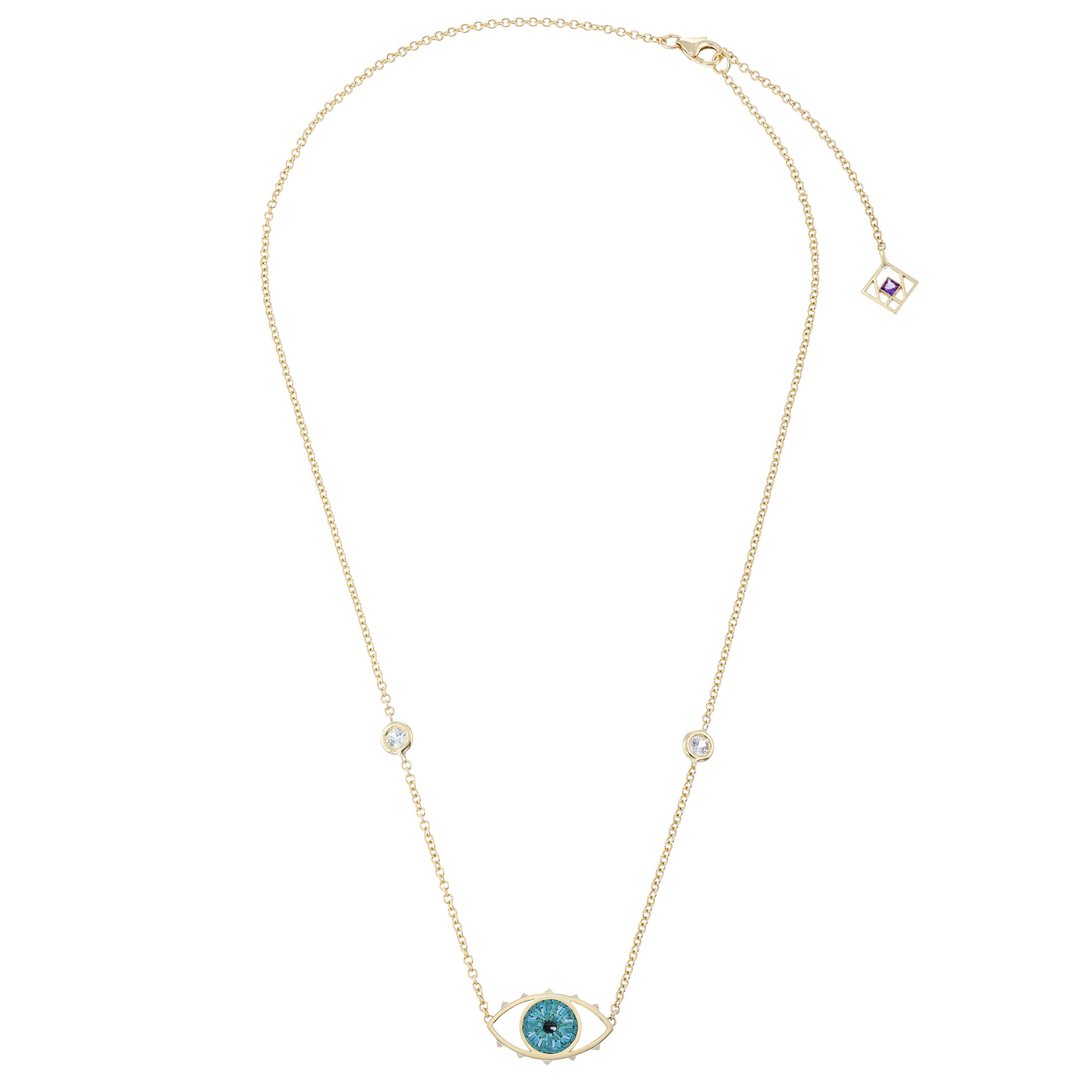 Turquoise Eye Necklace Maria Kovadi La Maison Couture