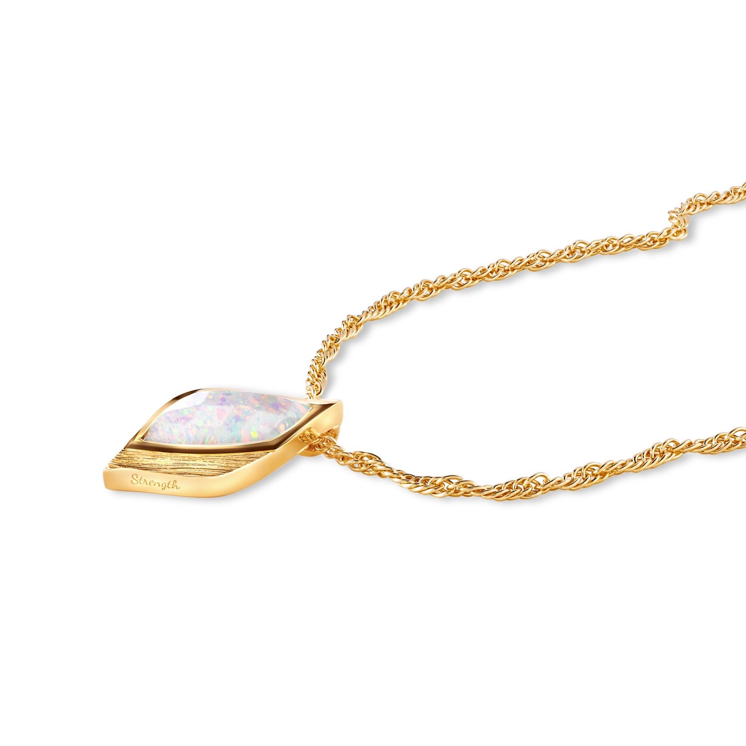 Limited Edition Strength Gold Opal Pendant Necklace