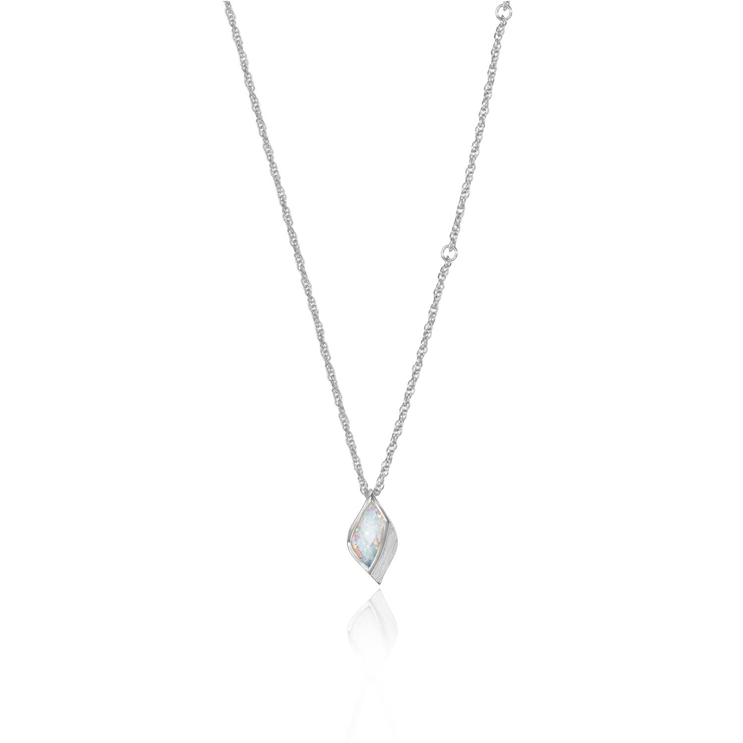 Limited Edition Strength Silver Opal Pendant Necklace