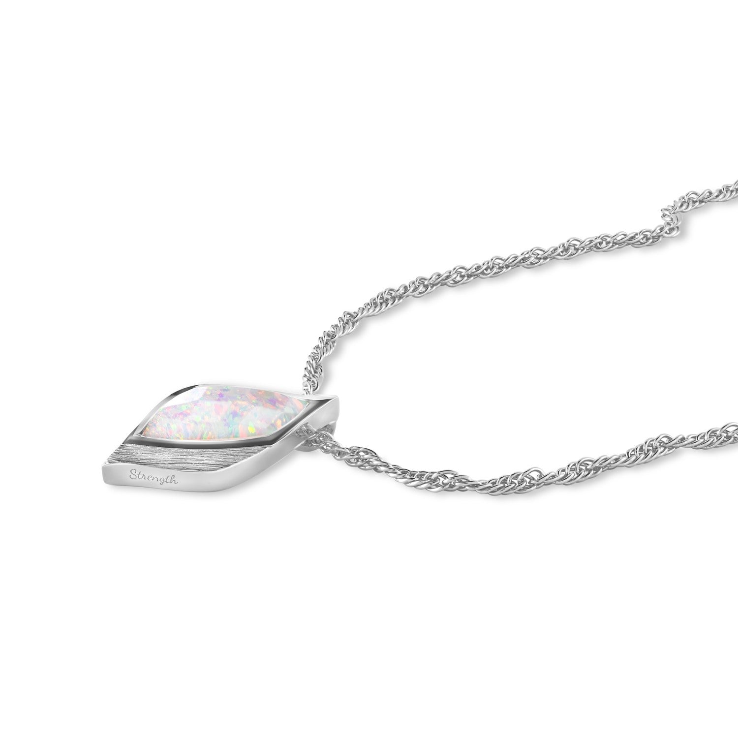 Limited Edition Strength Silver Opal Pendant Necklace