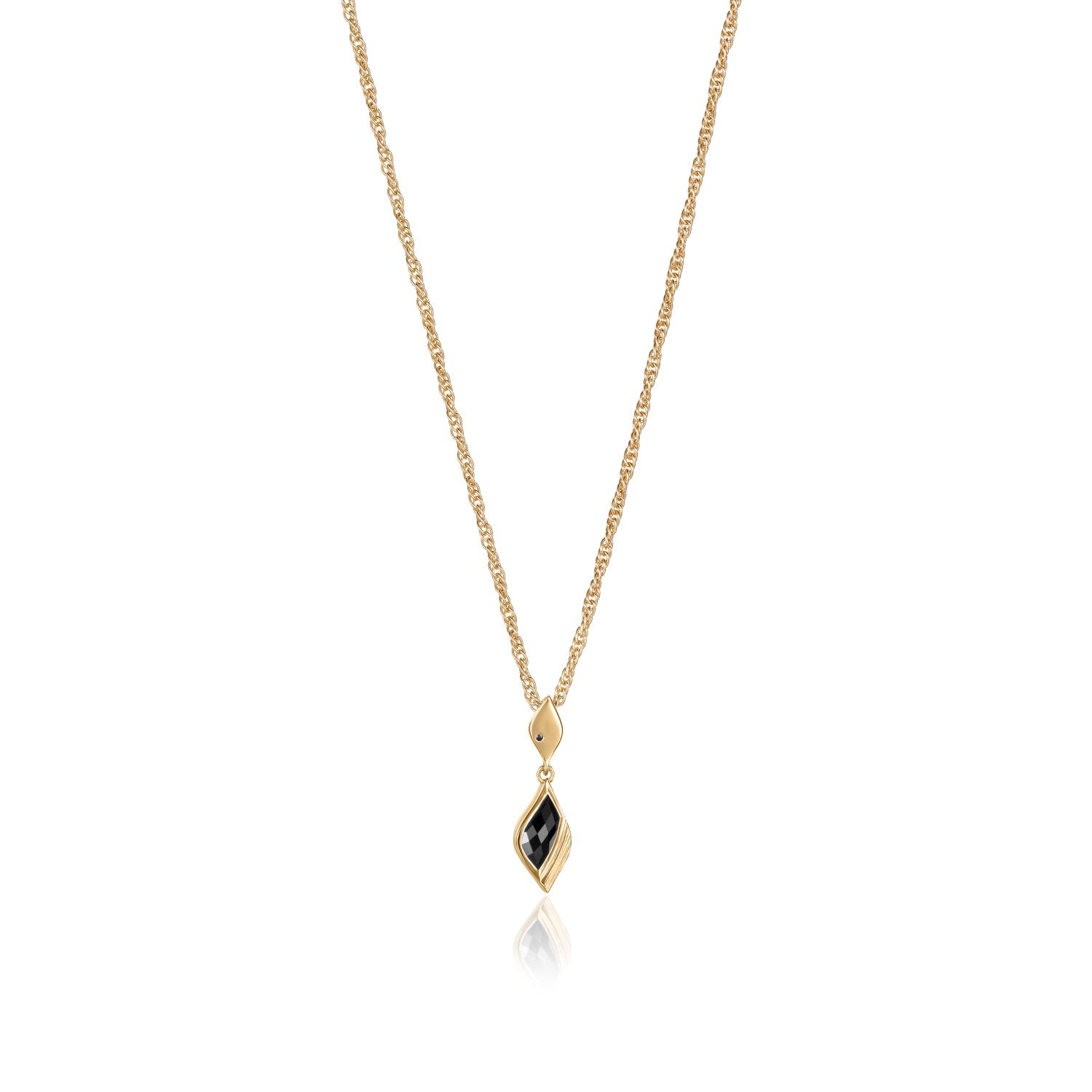 Strength Gold Onyx Necklace