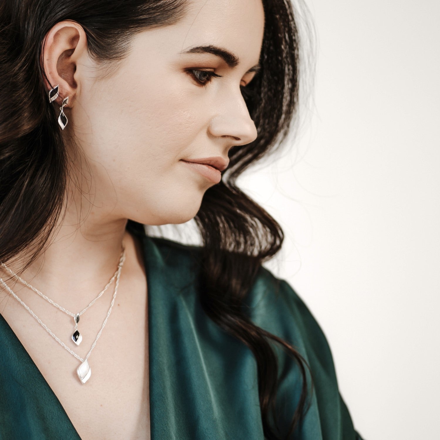 Strength Silver Onyx Necklace