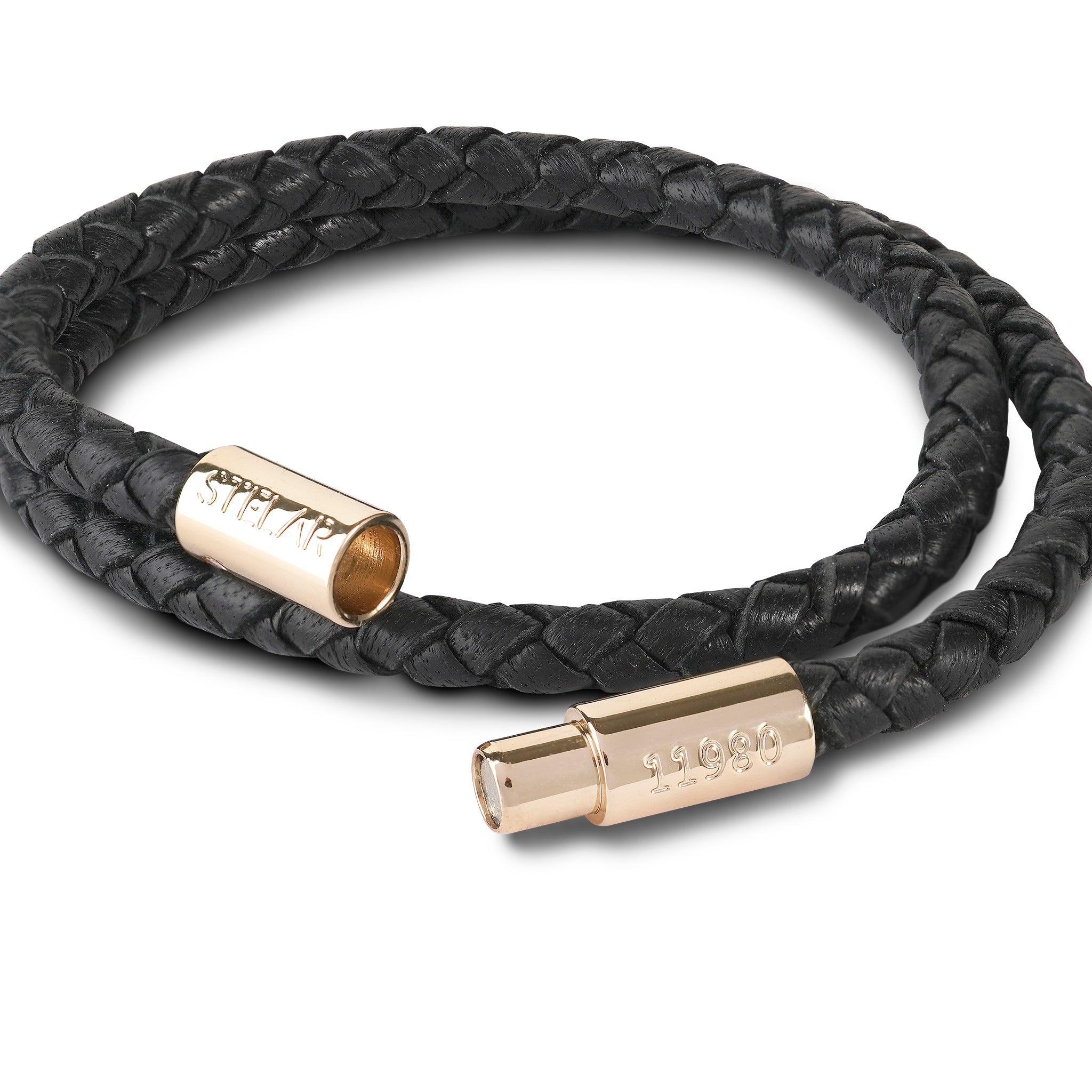 Teman Double Woven Leather Bracelet - Nightfall STELAR La Maison Couture
