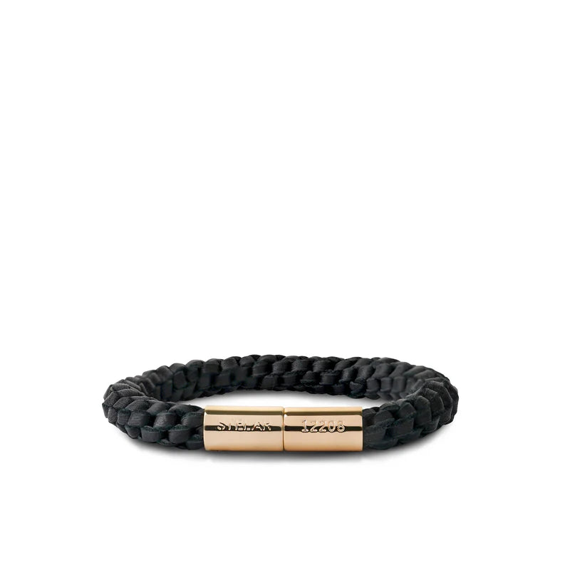 Teman Mid Woven Leather Bracelet - Nightfall