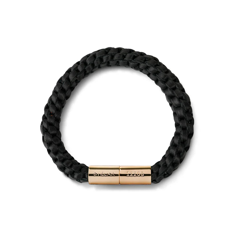 Teman Mid Woven Leather Bracelet - Nightfall