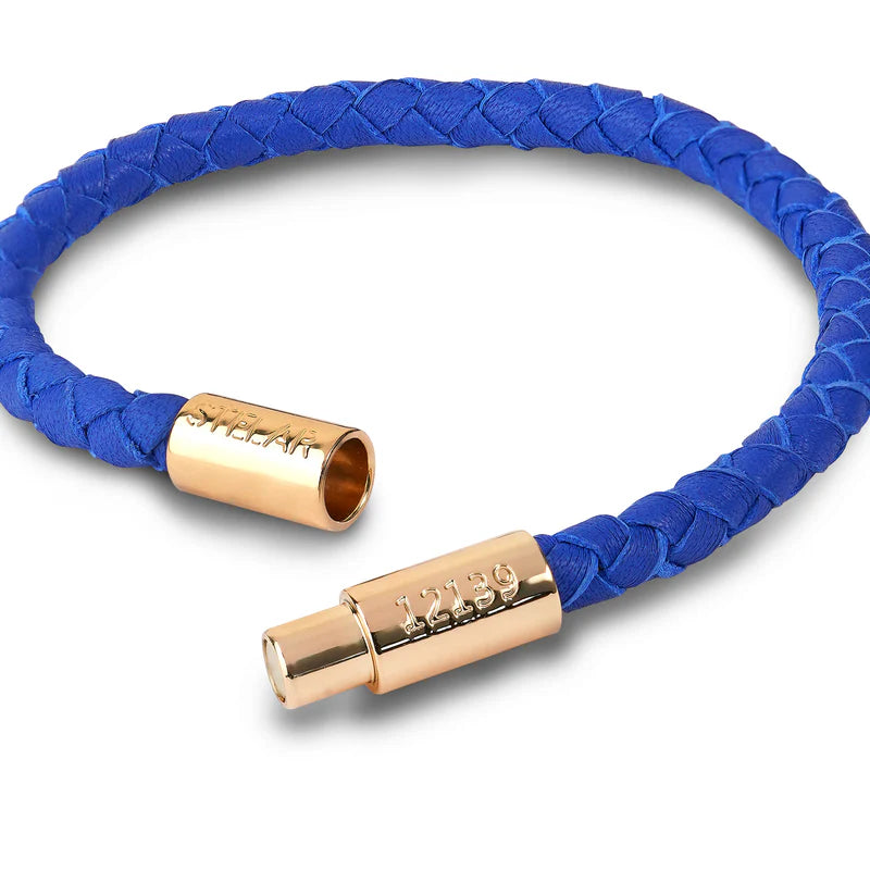 Teman Slim Woven Jacquard Bracelet - Electric Blue