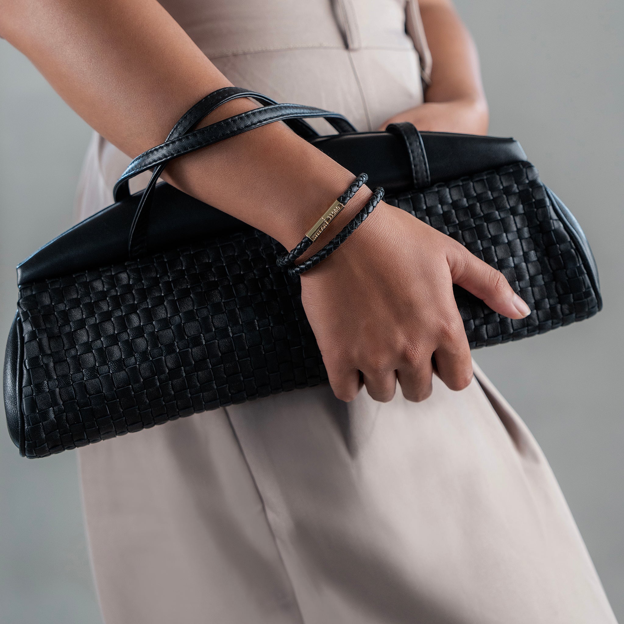 Teman Double Woven Leather Bracelet - Nightfall STELAR La Maison Couture