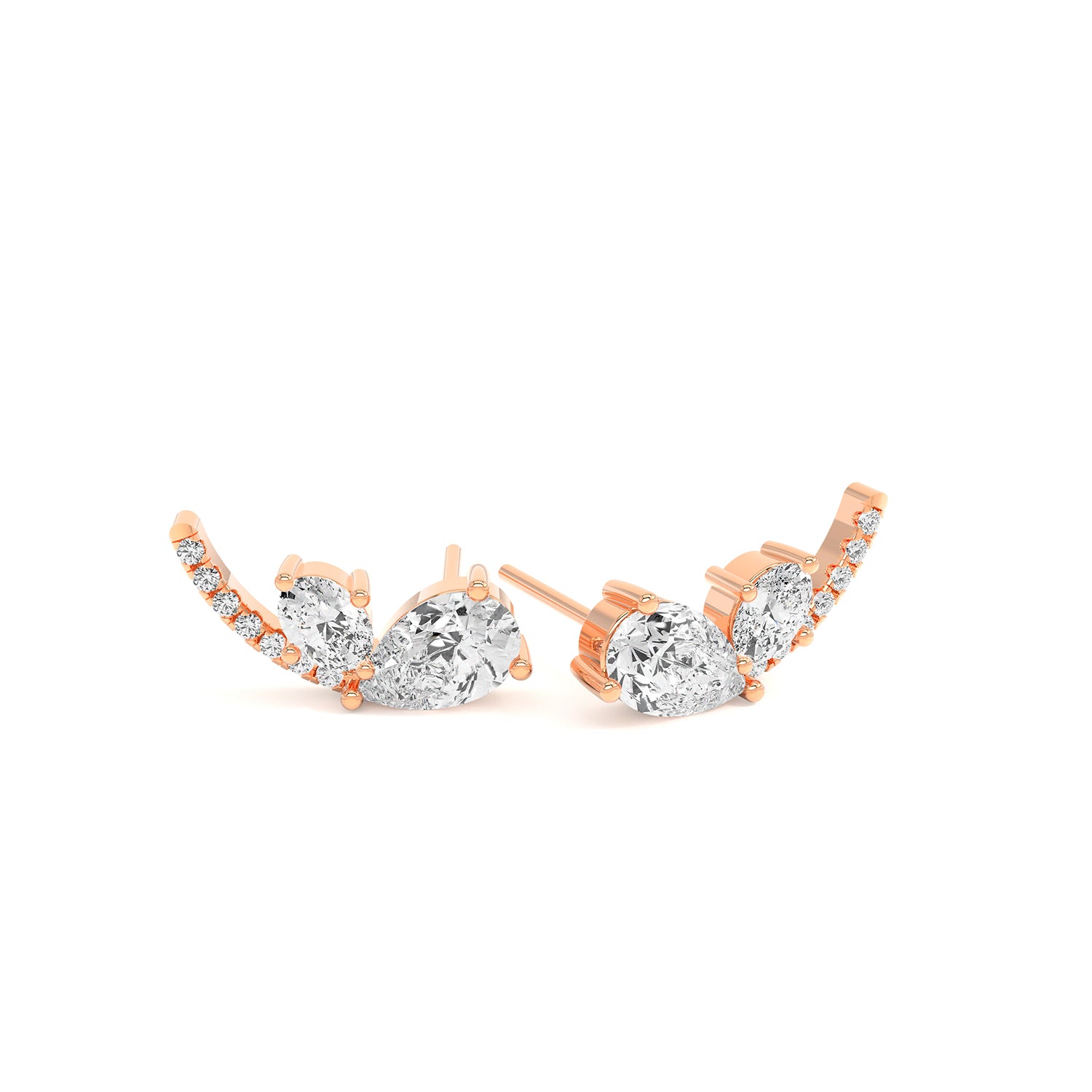 Floral Toi et Moi Studs