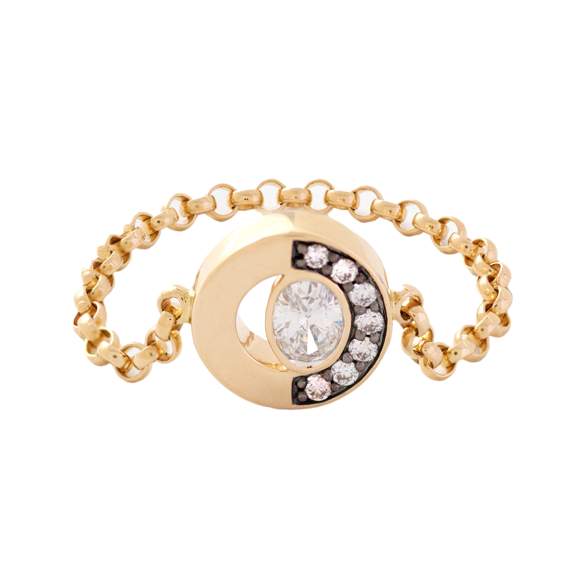Crescent Chain Ring Skydiamond La Maison Couture