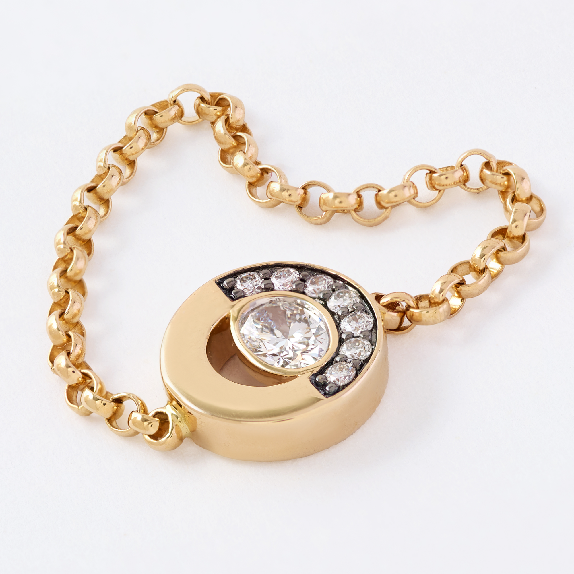 Crescent Chain Ring Skydiamond La Maison Couture