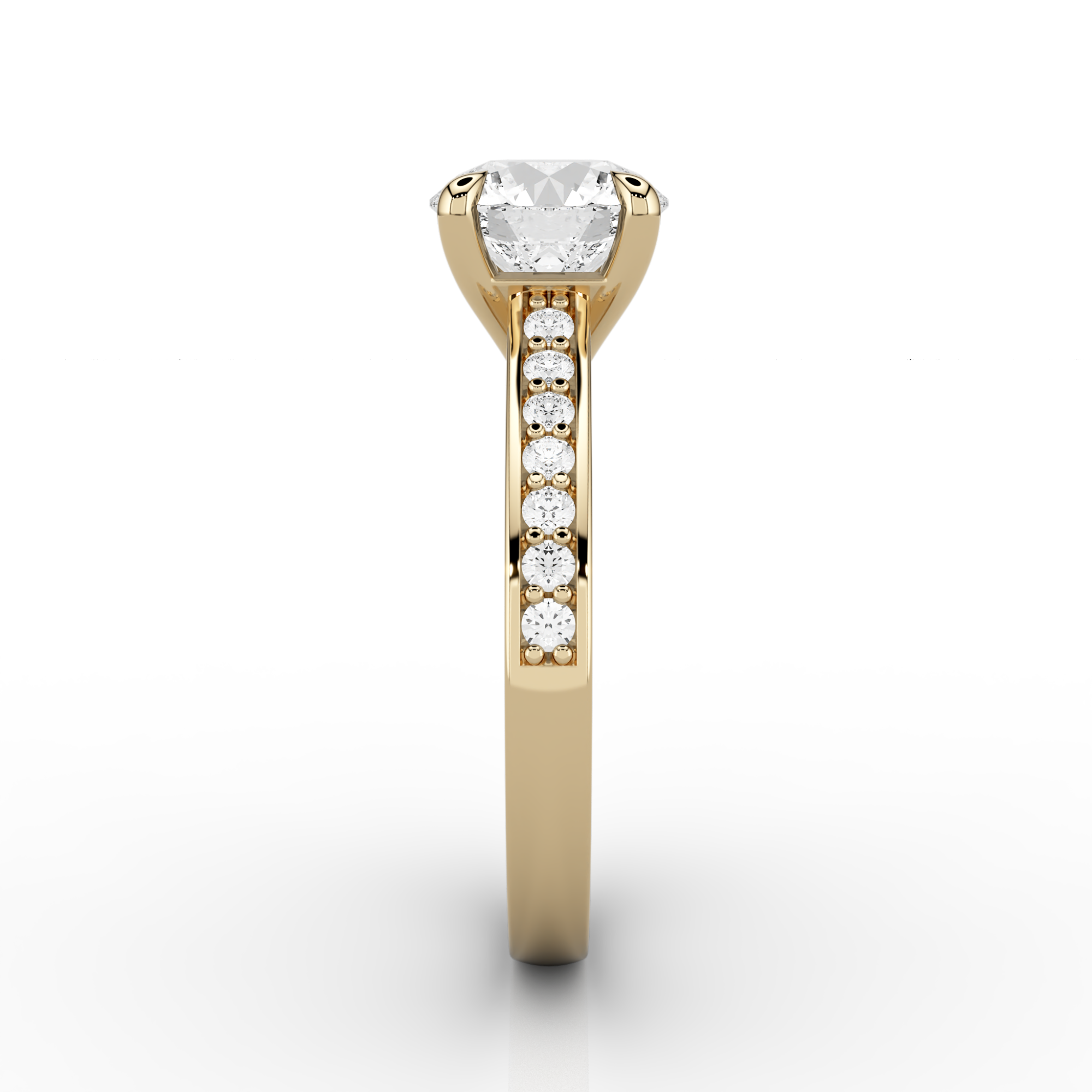 Luna Classic 0.76ct Solitaire Grain Set Engagement Ring Skydiamond La Maison Couture