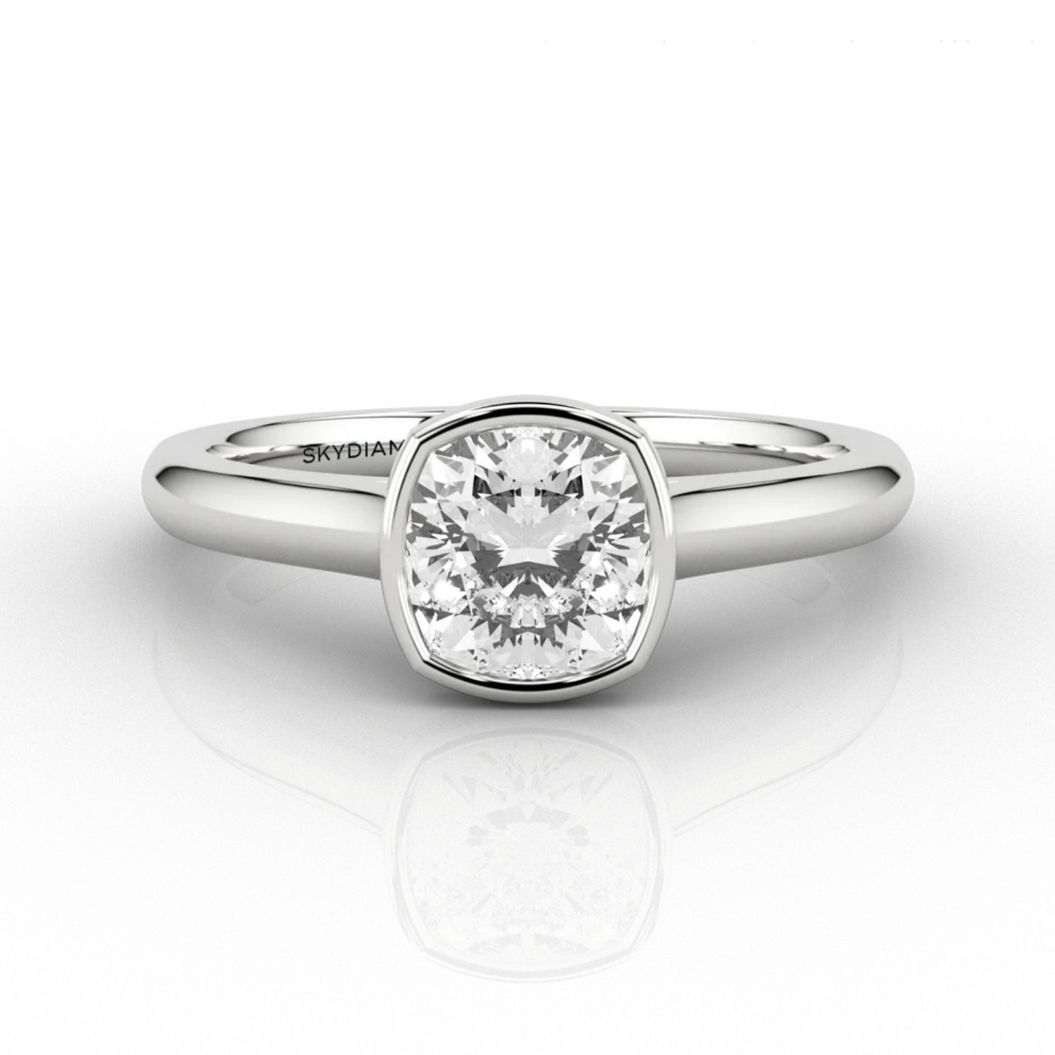 Rae Modern Set Cushion Cut 0.78ct Ring Skydiamond La Maison Couture