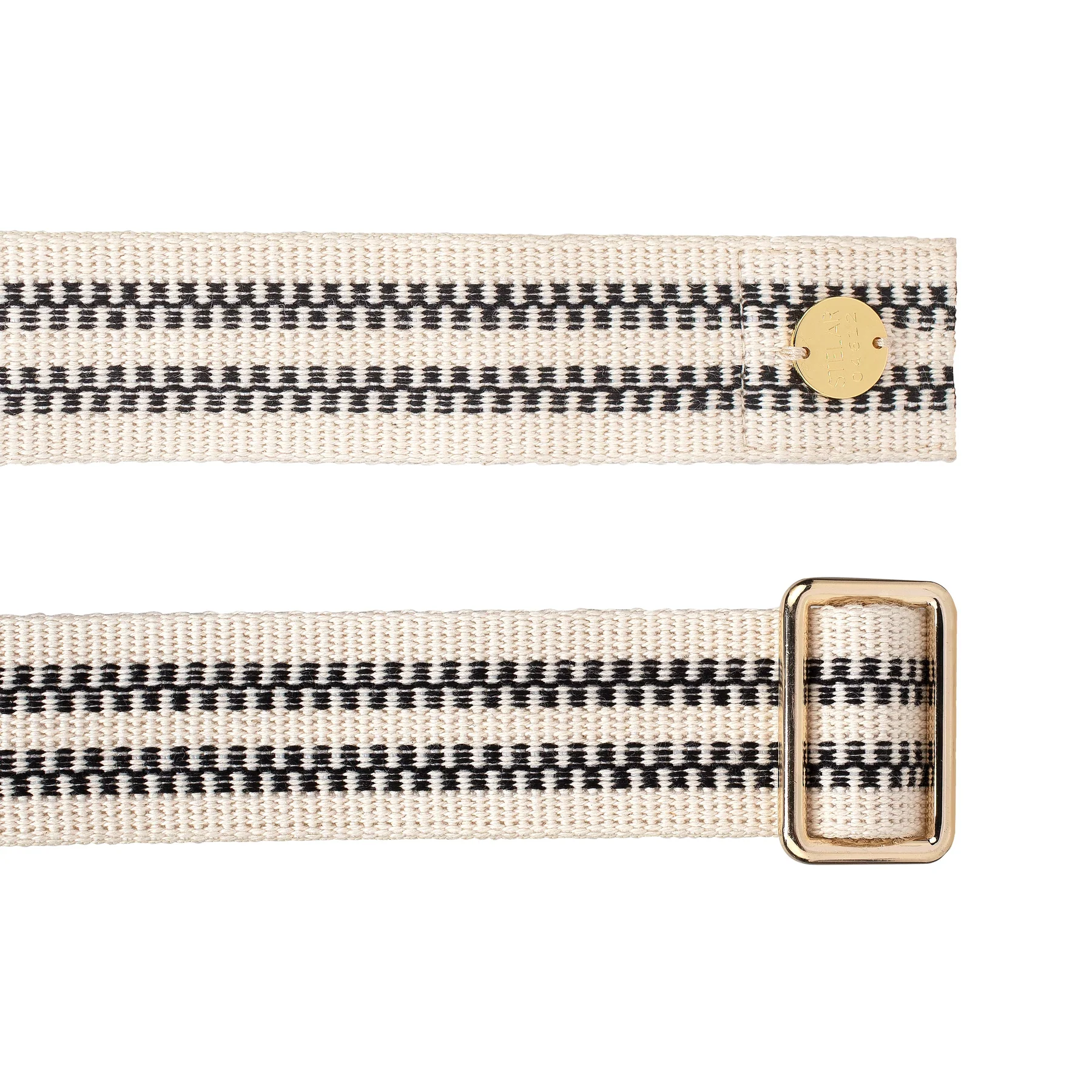 Sunda Jacquard Belt - Black and Cream