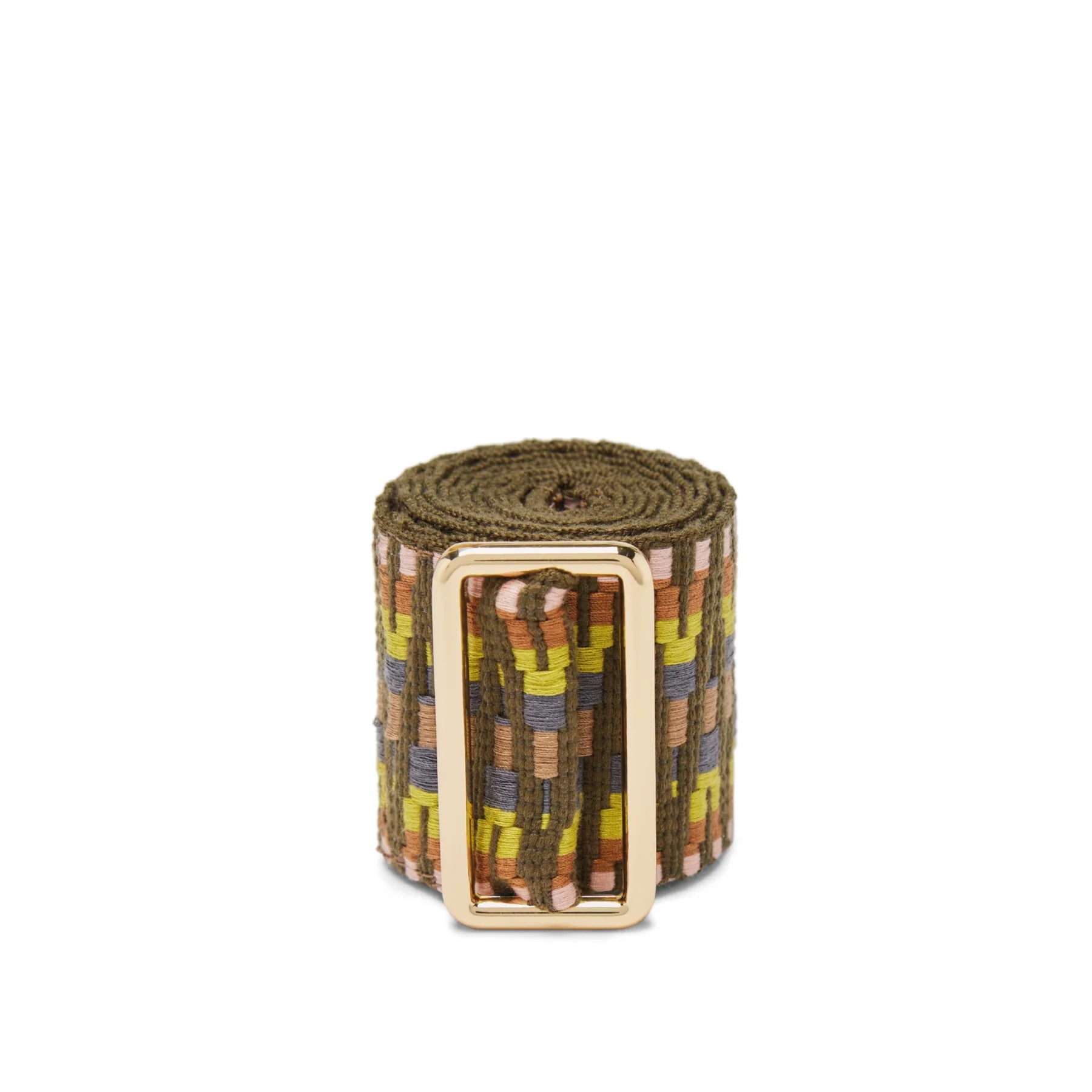 Sunda Jacquard Belt - Lime Jacquard