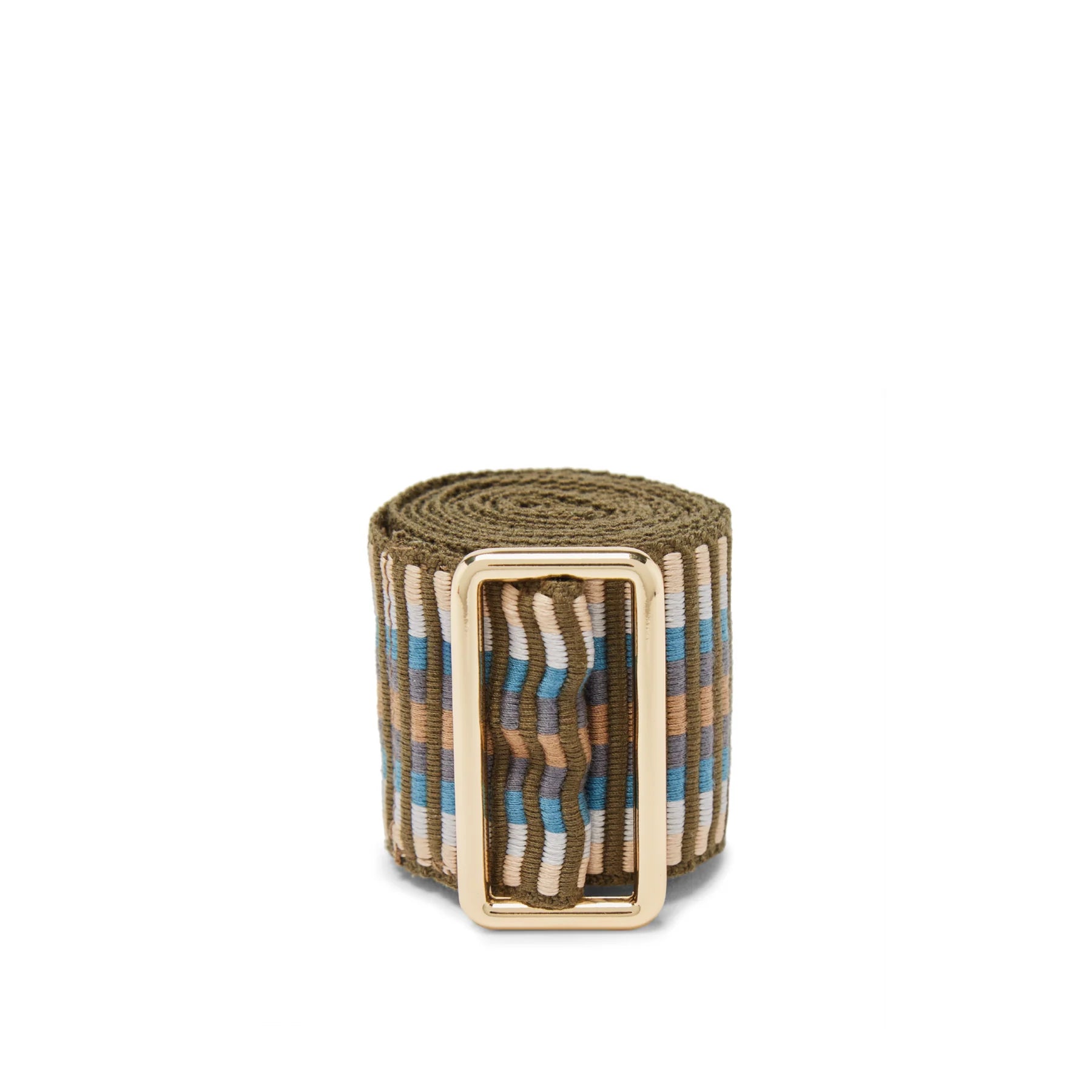 Sunda Jacquard Belt - Teal Stripe