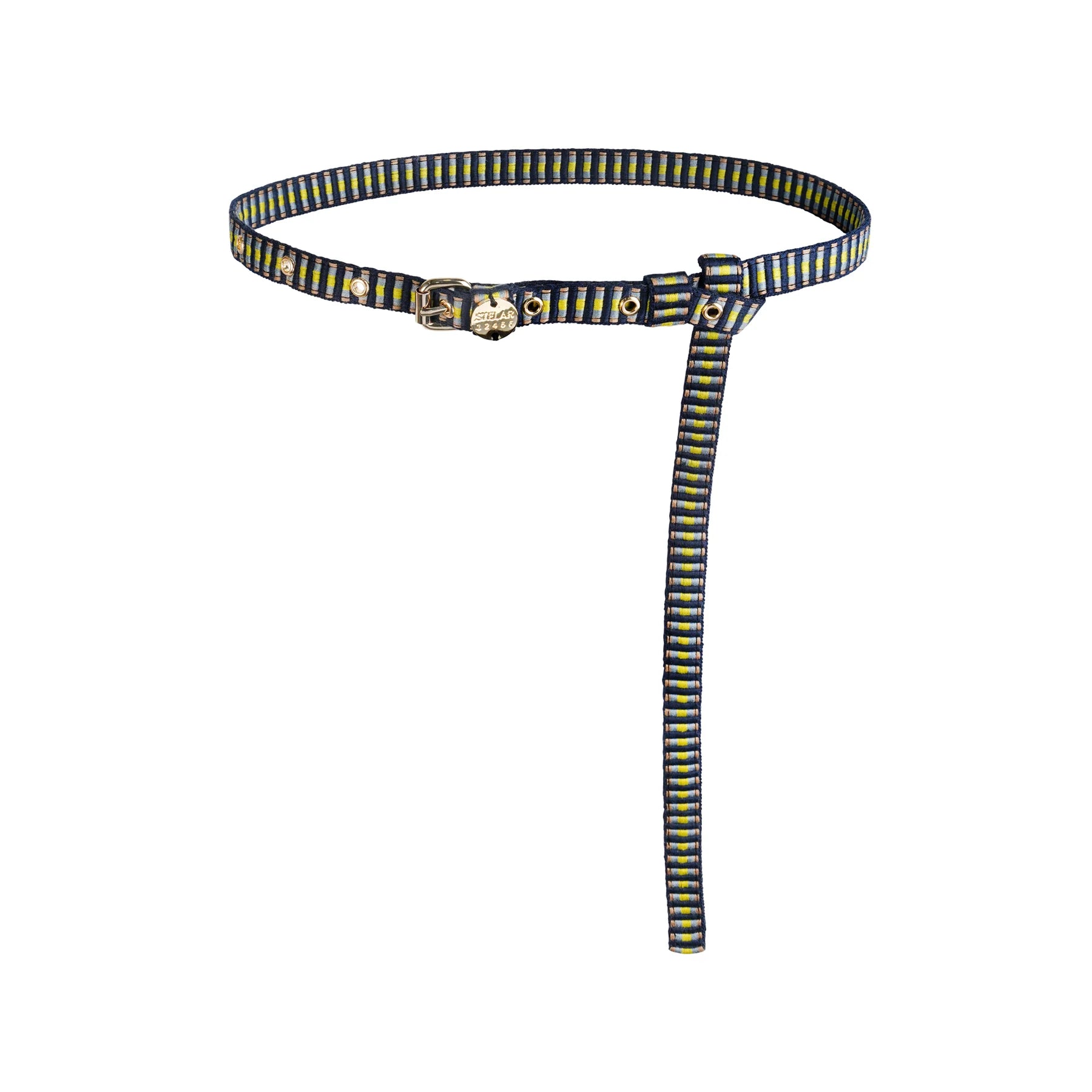 Sunda Slim Jaquard Belt - Sodalite Stripe