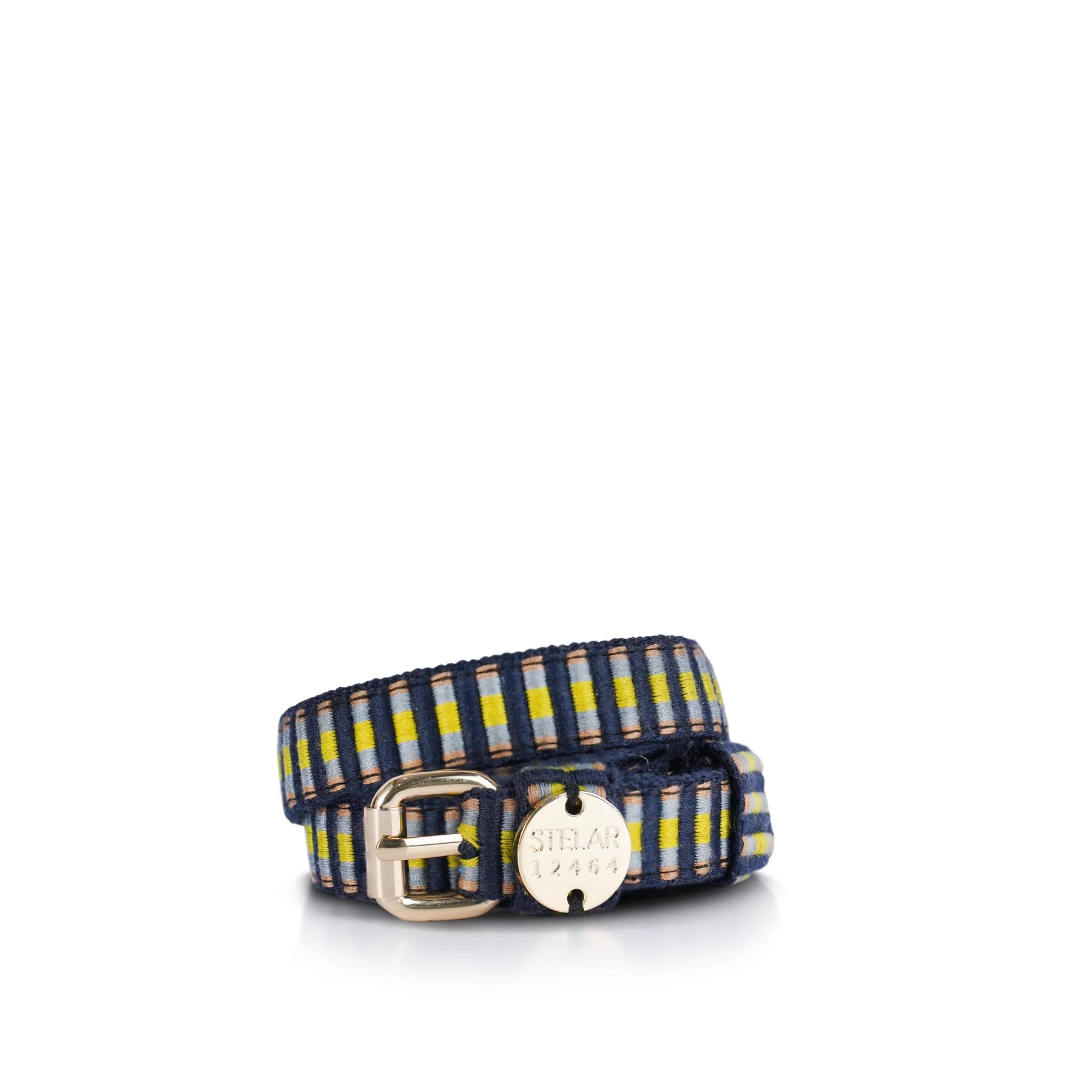 Sunda Slim Jaquard Belt - Sodalite Stripe