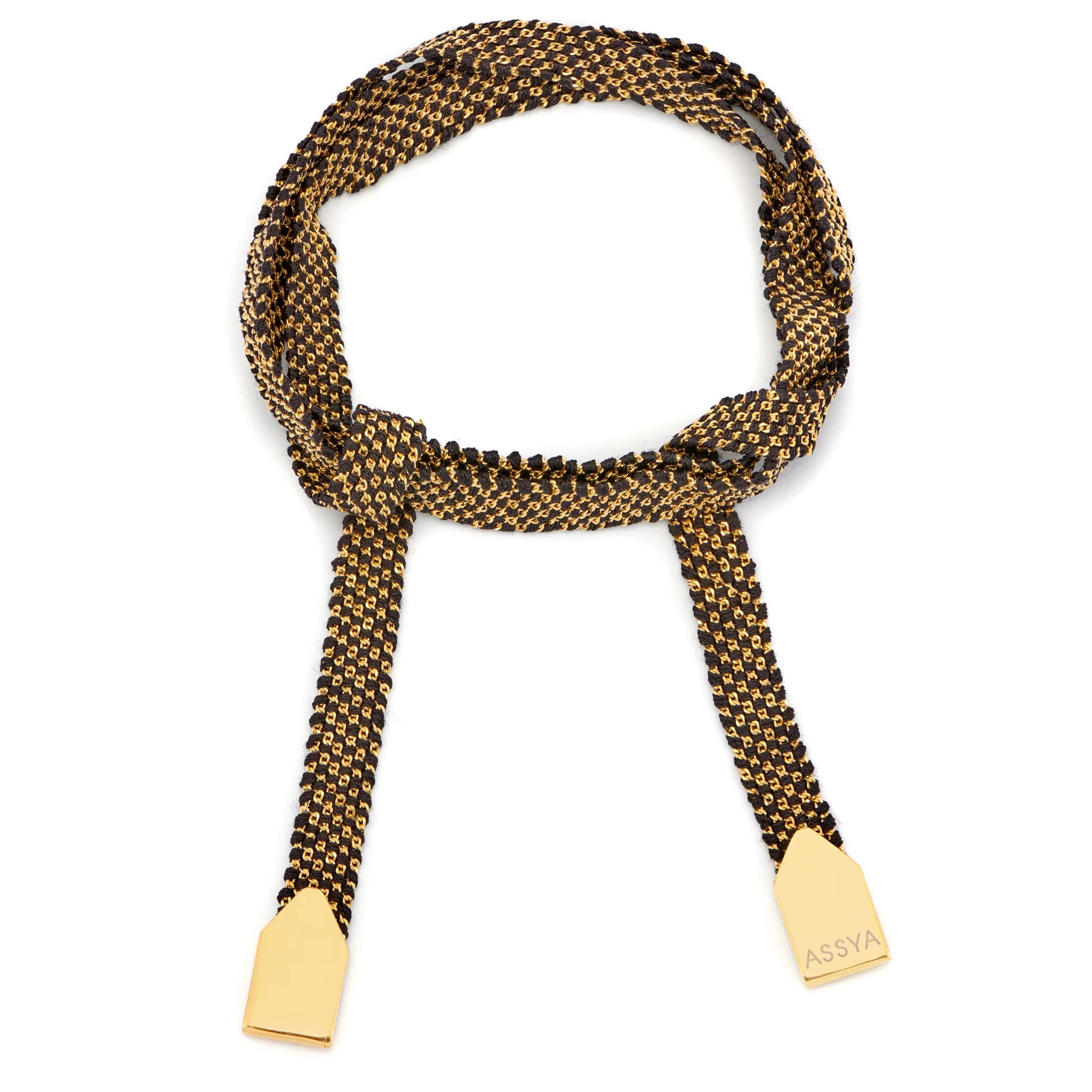 Weaved Wrap Bracelet Gold and Black