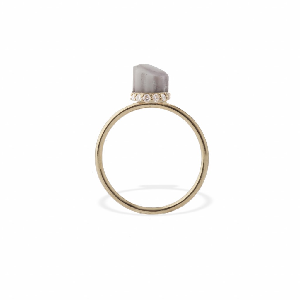 Tiny Marble Pillar Ring by Completedworks