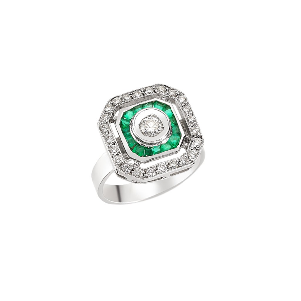 Emerald Riva Ring by Melis Goral