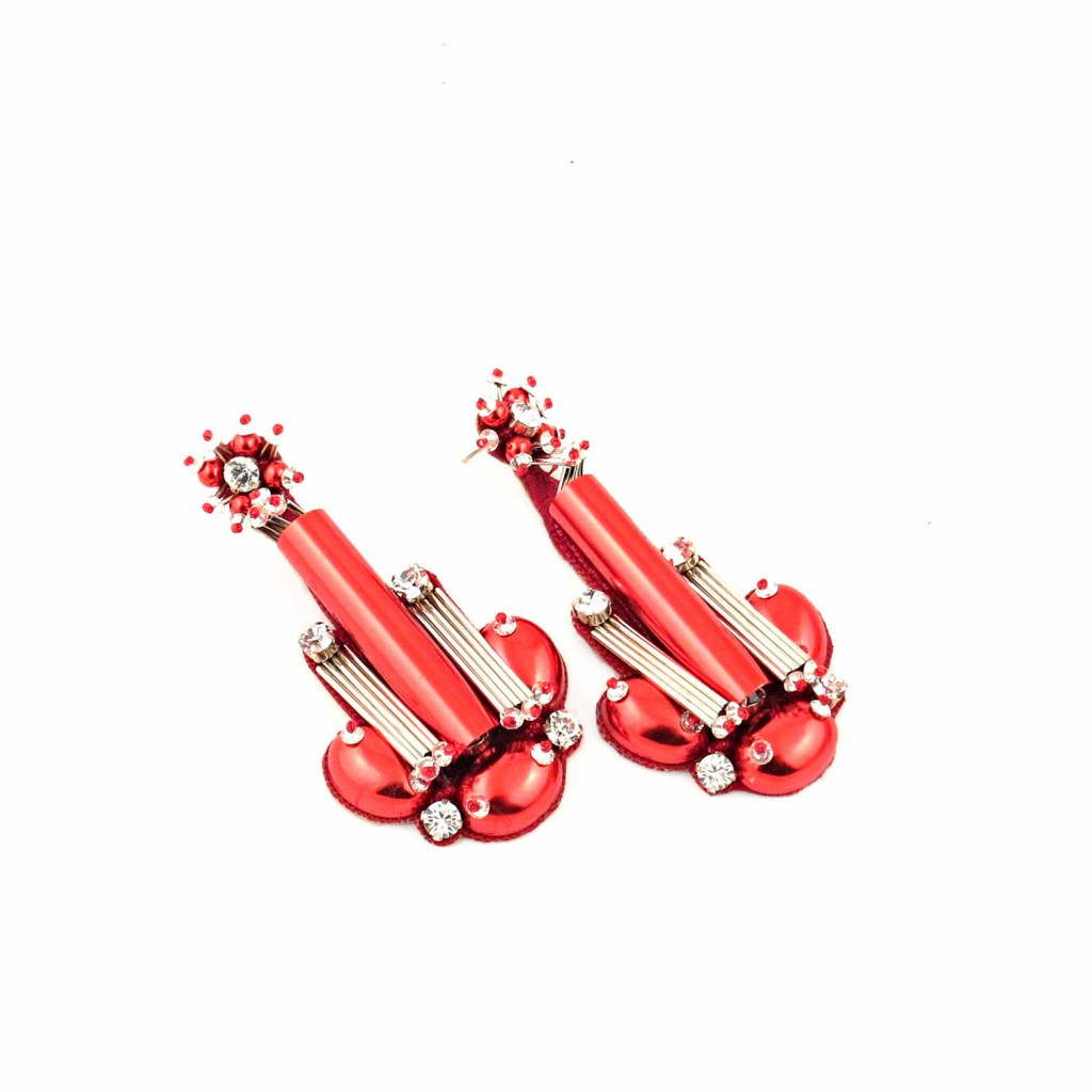 Beautix Earrings – Red by Begada