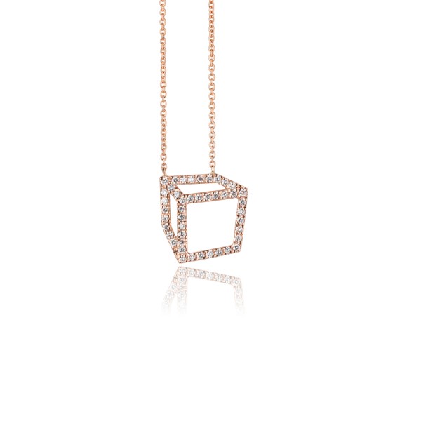 Small Set Cuboid Necklace by Shimell & Madden