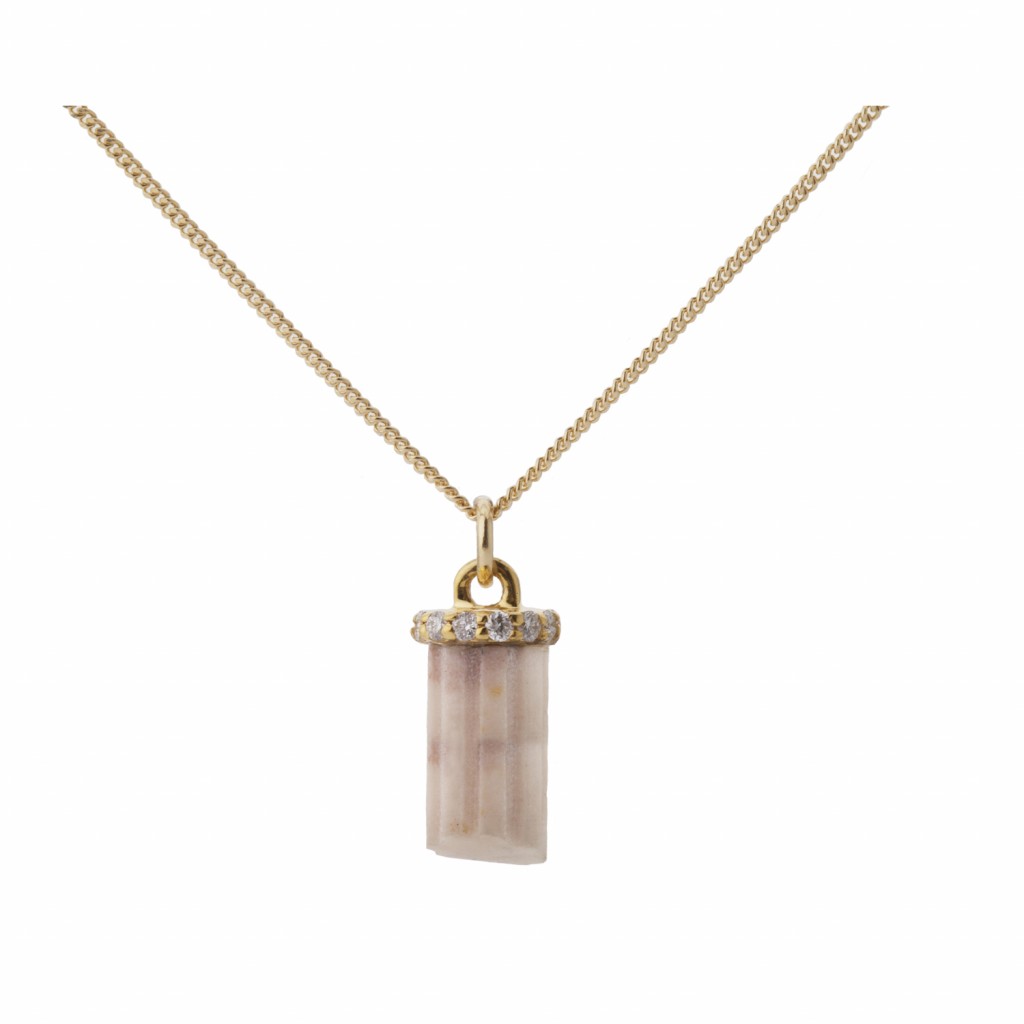 Tiny Marble Pillar Pendant by Completedworks