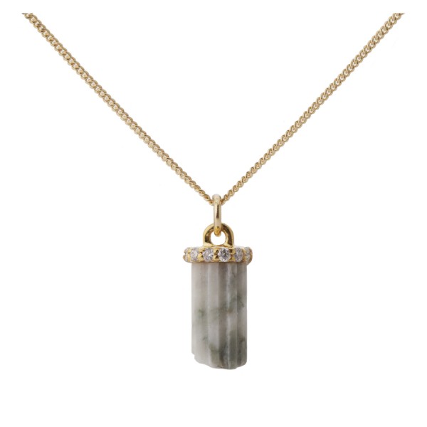 Tiny Marble Pillar Pendant by Completedworks