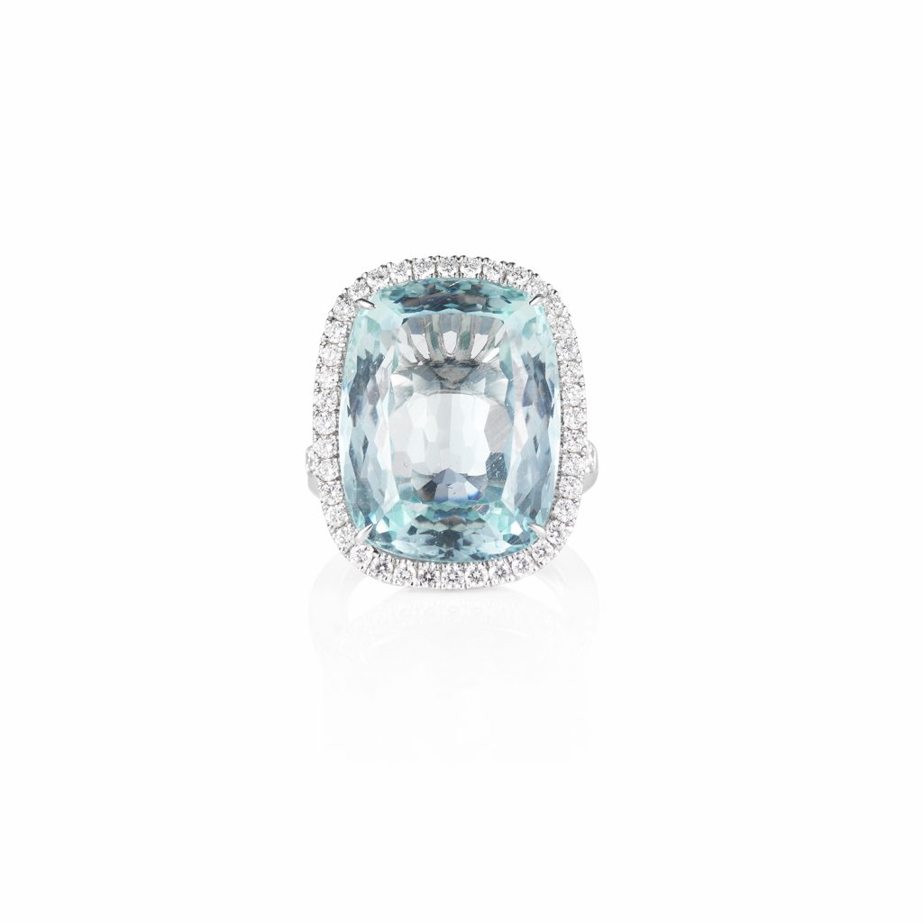Aquamarine Cocktail Ring by Olivia Grace