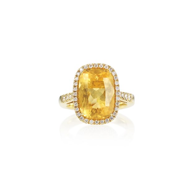 Limoni Yellow Gold and Diamond Ring by Olivia Grace