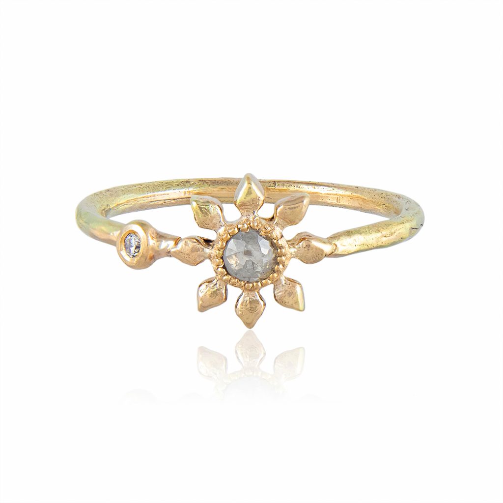 Diamond Flower Ring by Natalie Perry