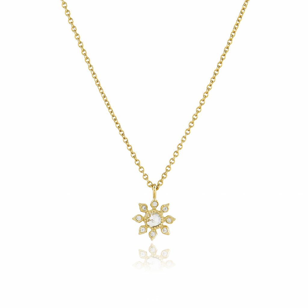 Diamond Flower Necklace by Natalie Perry