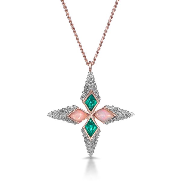 Trinity Necklace in Rose Gold by Leyla Abdollahi