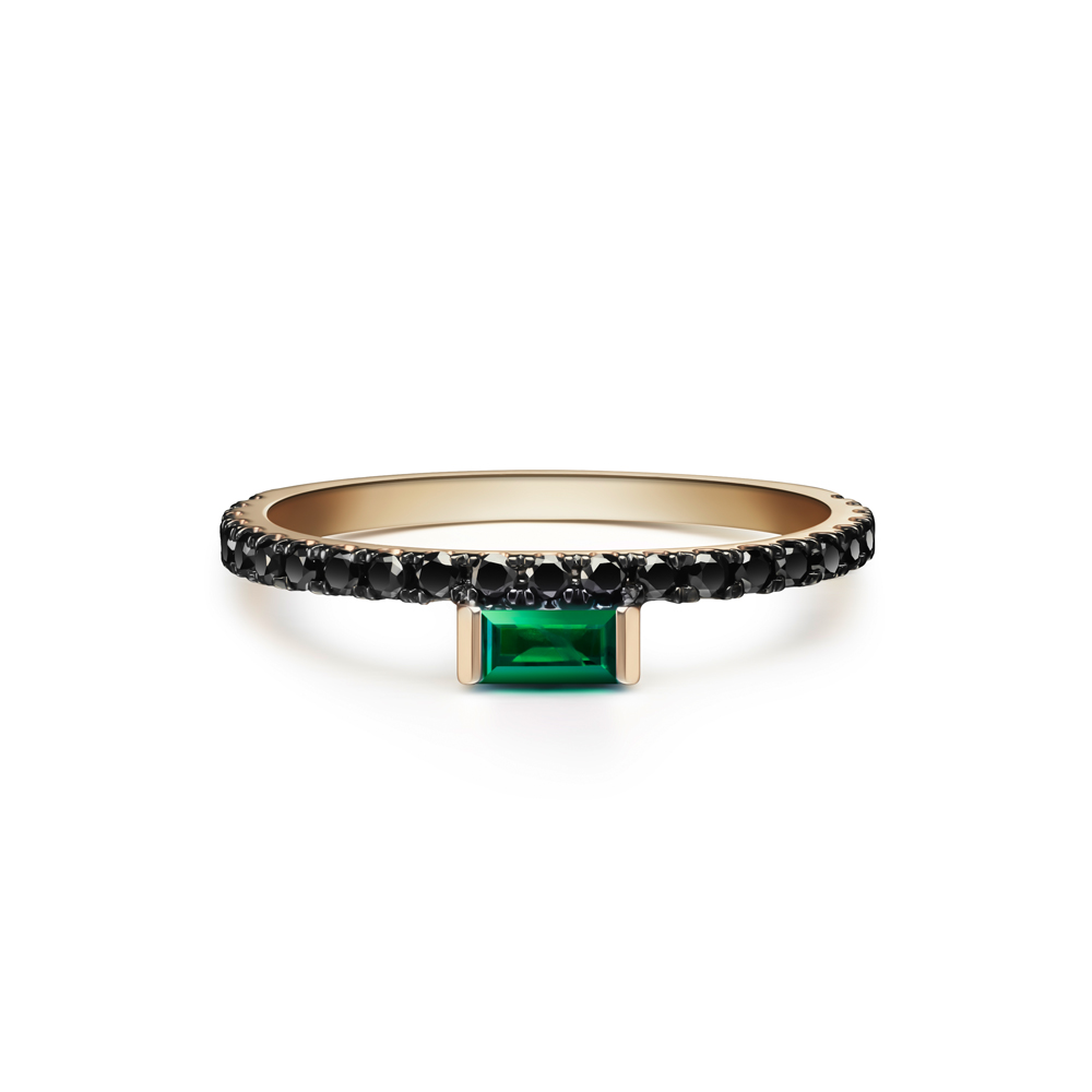Nikita Ring with Emerald by Selin Kent