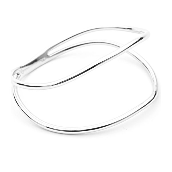 Curved Double Bracelet – Silver by Maviada